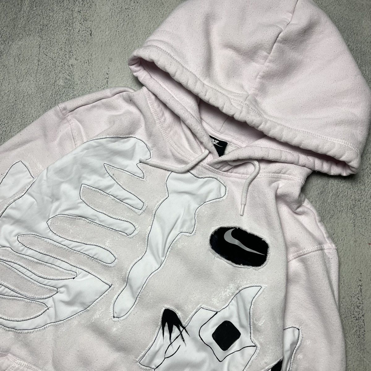 Nike × Vintage Hype Custom Nike Ghost x Skeleton y2k pink hoodie Size US S / EU 44-46 / 1 - 3 Thumbnail