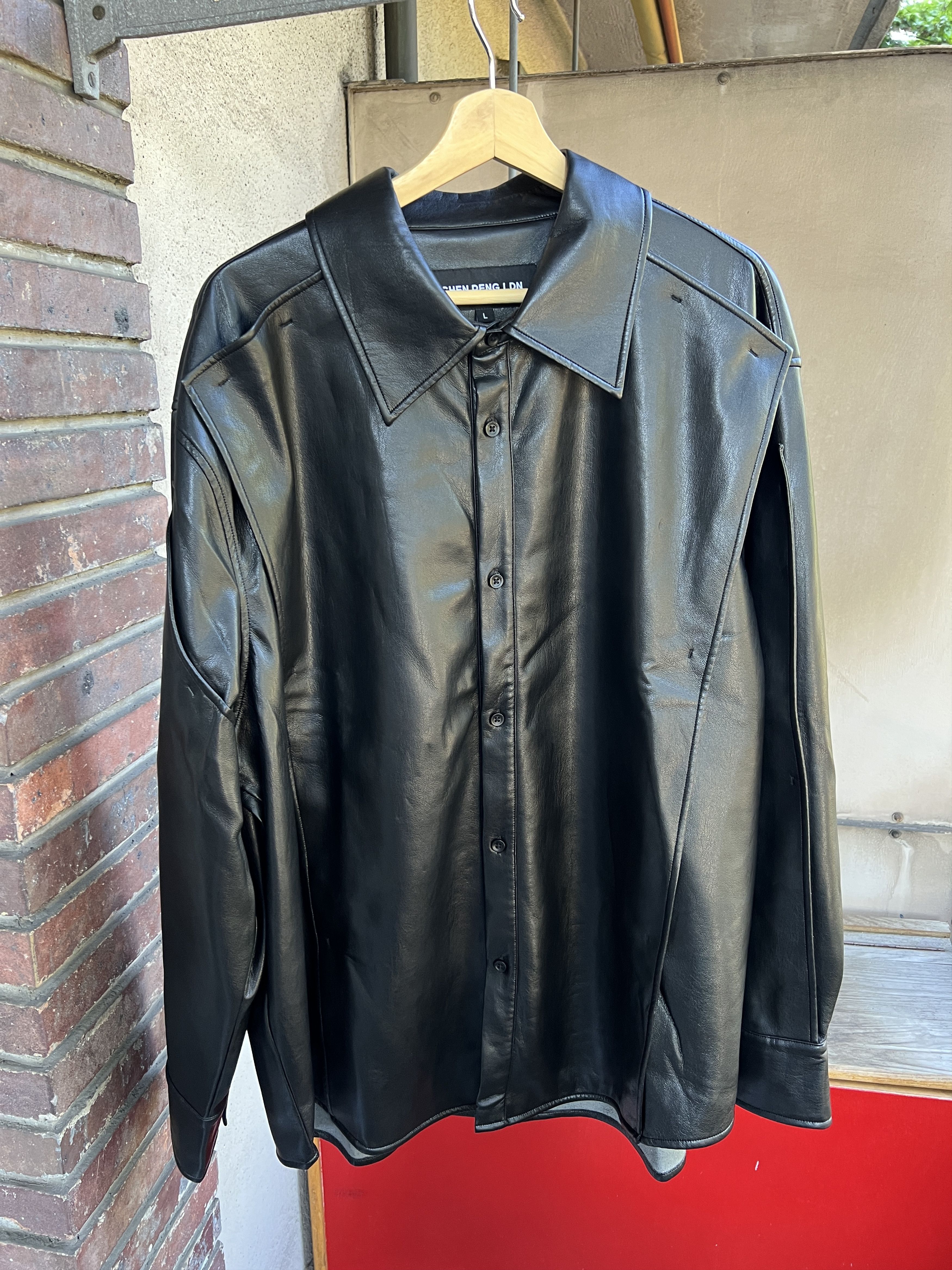 CHENPENG CHEN PENG Faux Leather Shirt Size US L / EU 52-54 / 3 - 4 Thumbnail