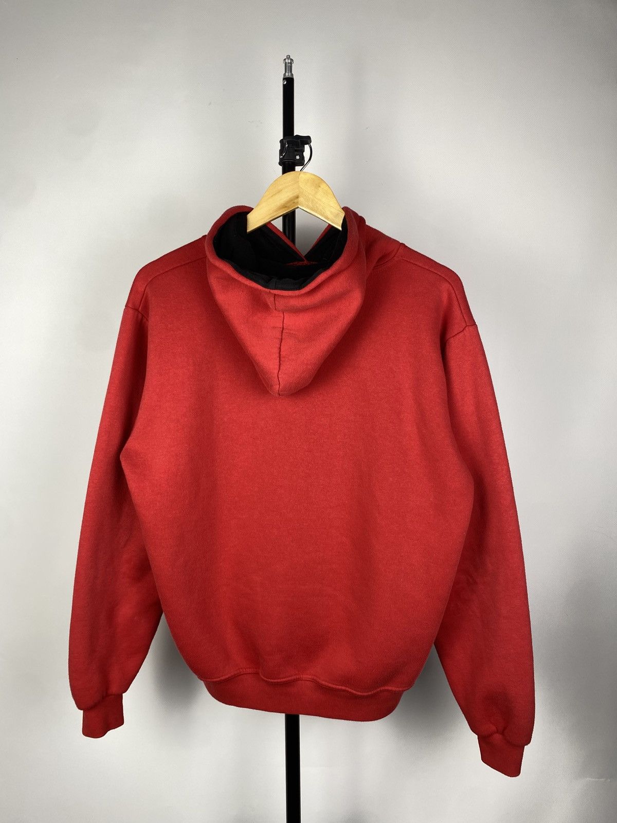 Nike × Vintage Vintage 90s Nike Faded Red y2k baggy sk8 hoodie Size US S / EU 44-46 / 1 - 4 Thumbnail