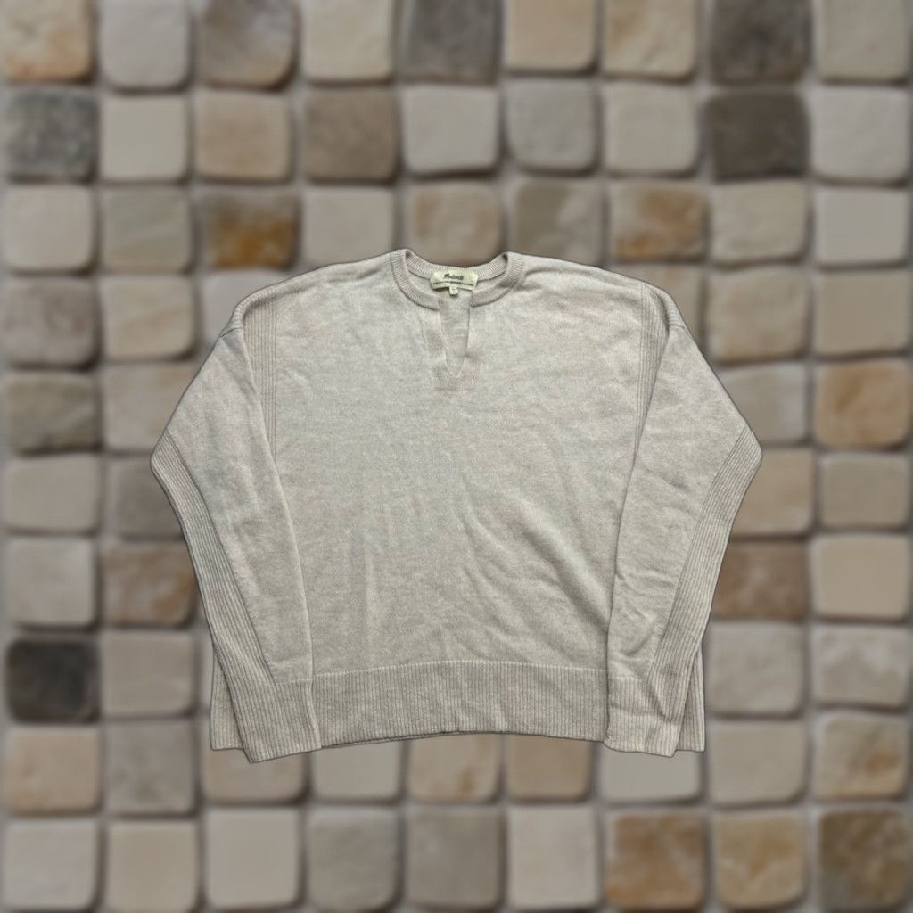 Madewell Madewell Sweater Womens XS Brown Cashmere Knit Pullover Pullover Knit V-Neck Long Sleeve Casual Winter Fall Regular Woman Size XS / US 0-2 / IT 36-38 - 1 Thumbnail