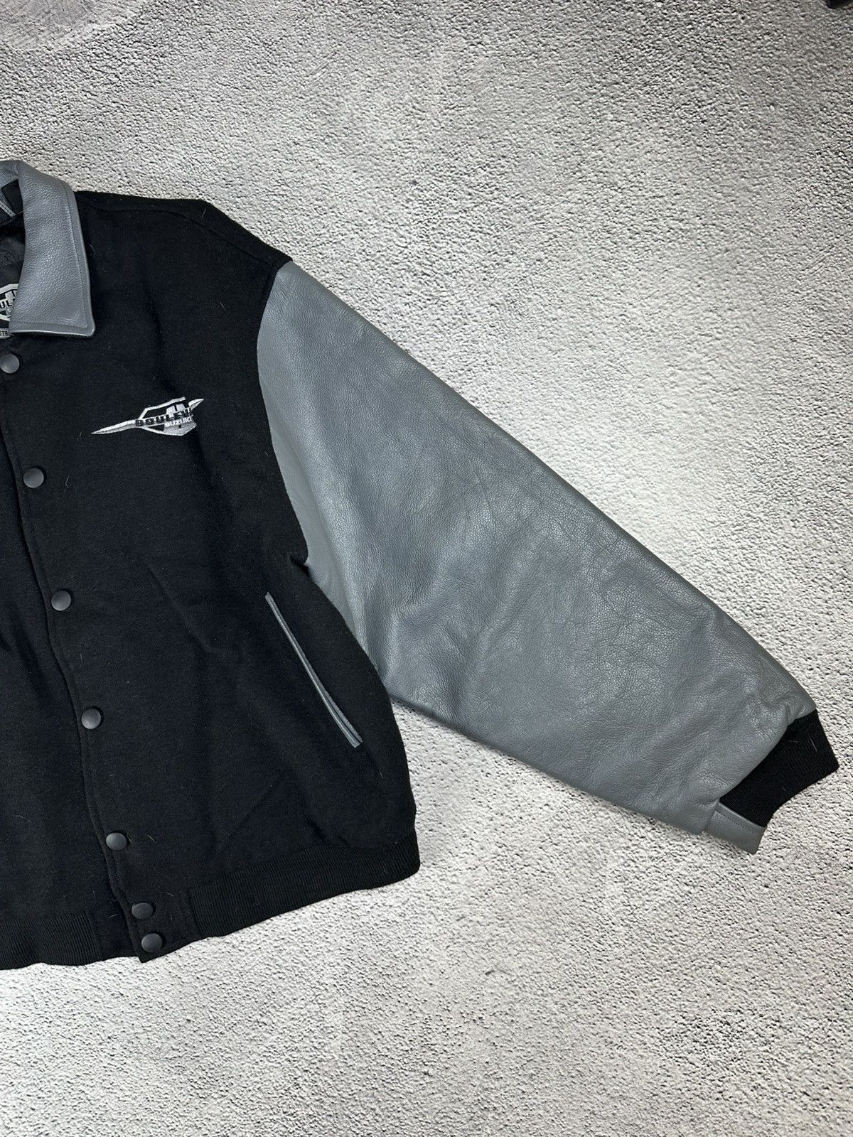 Other Suzuki Boulevard Varsity Wool Jacket Leather Sleeves Bombers Size US L / EU 52-54 / 3 - 5 Thumbnail