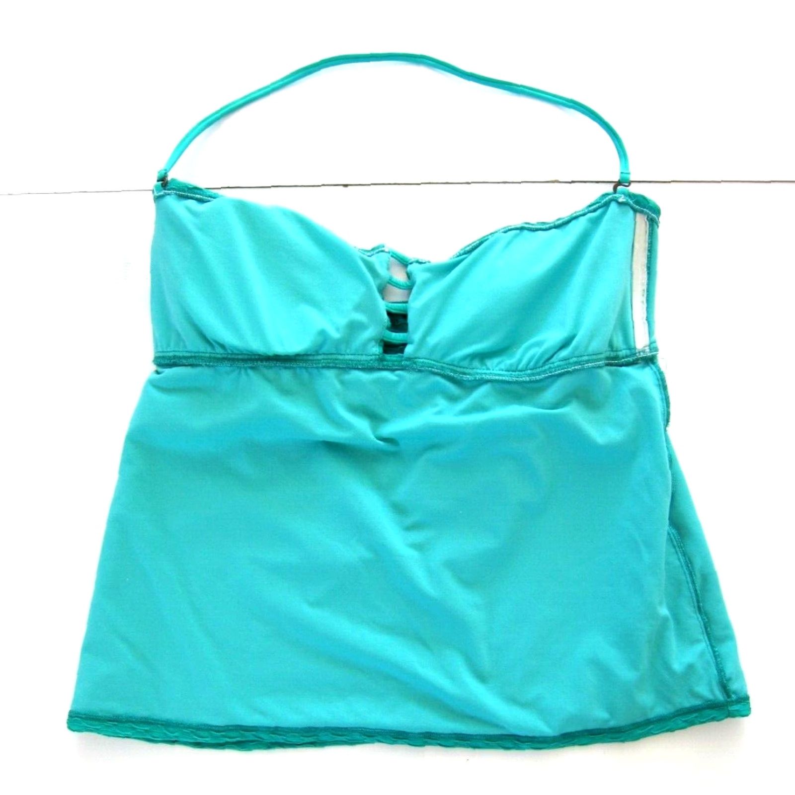 Vintage VINTAGE Bisou Bisou Green Halter Built In Bra Swim Tankini Top Women XL Size XL / US 12-14 / IT 48-50 - 5 Thumbnail
