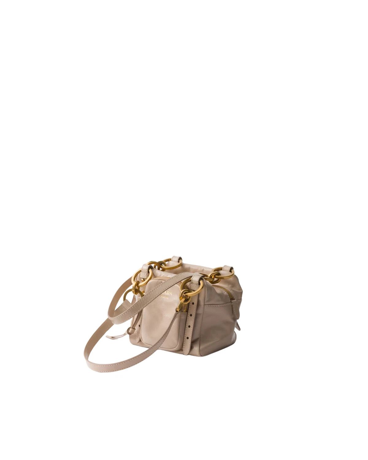 Prada PRADA Dangle Mini Powder Pink Leather Top Handle Bag Size ONE SIZE - 2 Thumbnail