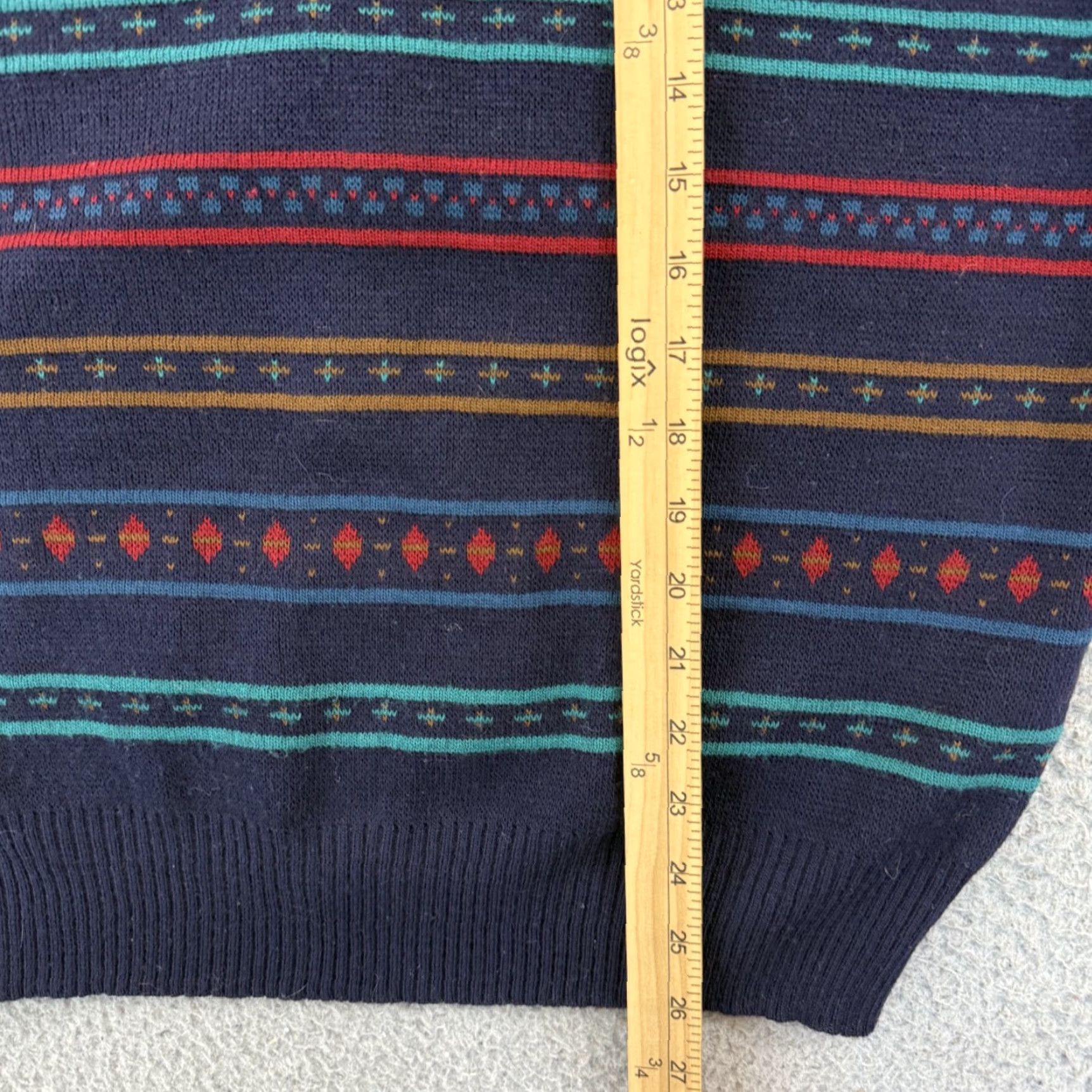 Vintage VINTAGE Florence Vest Shirt Mens L Blue Wool Fair Isle 90s Italy Size US L / EU 52-54 / 3 - 7 Thumbnail