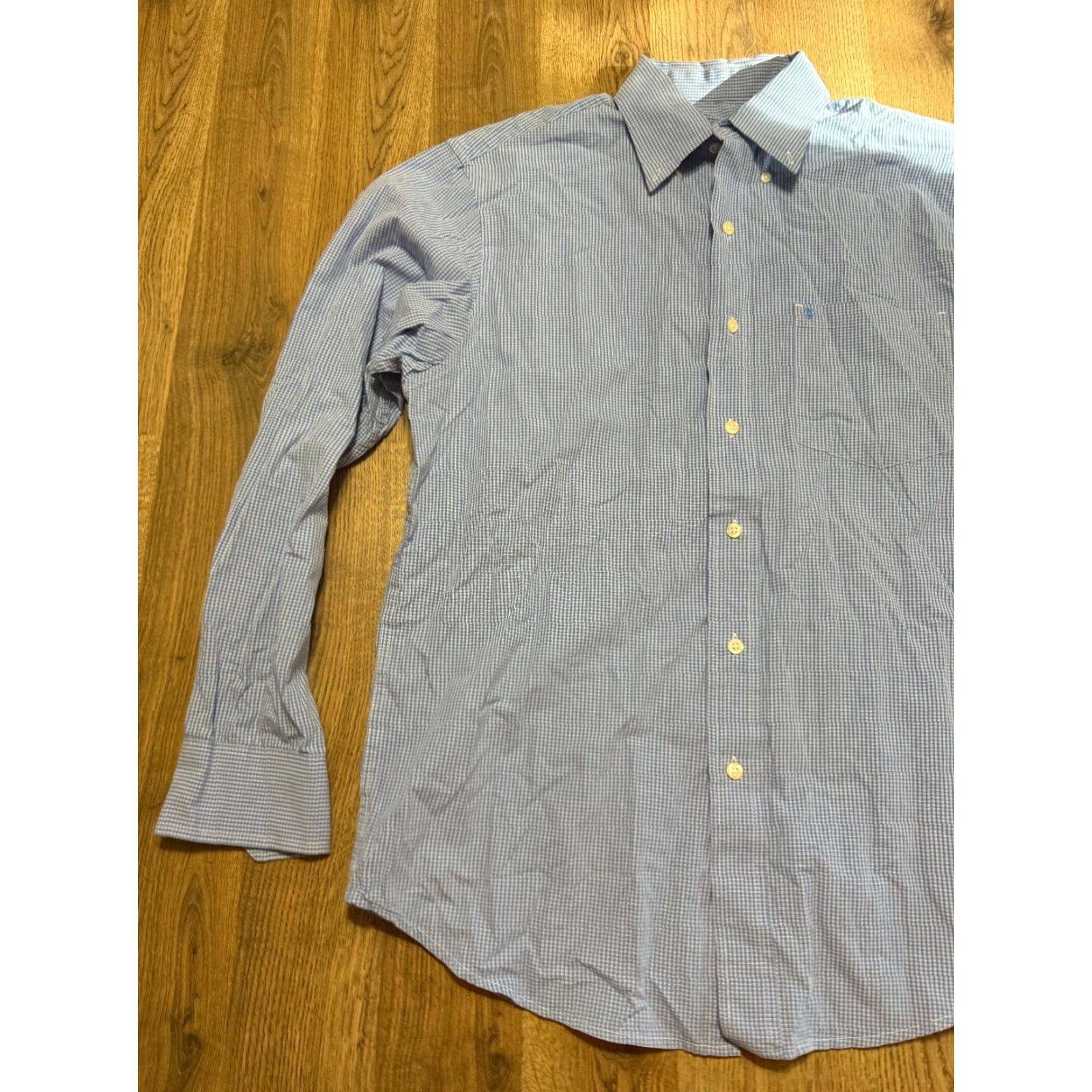 Izod IZOD Shirt Mens Medium Blue Striped Long Sleeve Button Up Collared Size US M / EU 48-50 / 2 - 3 Thumbnail