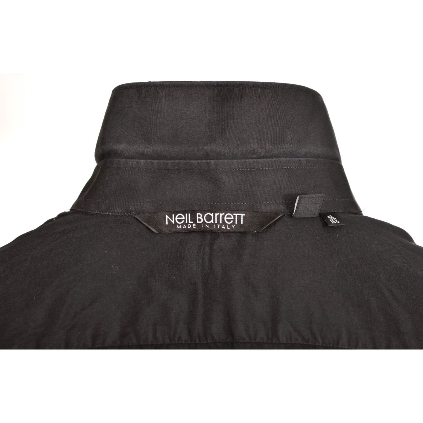 Neil Barrett Neil Barrett DDP Button-Up Shirt BCM597C Size 42 / 16.5 Black Long Sleeve Men's Clothing Size US XL / EU 56 / 4 - 5 Thumbnail