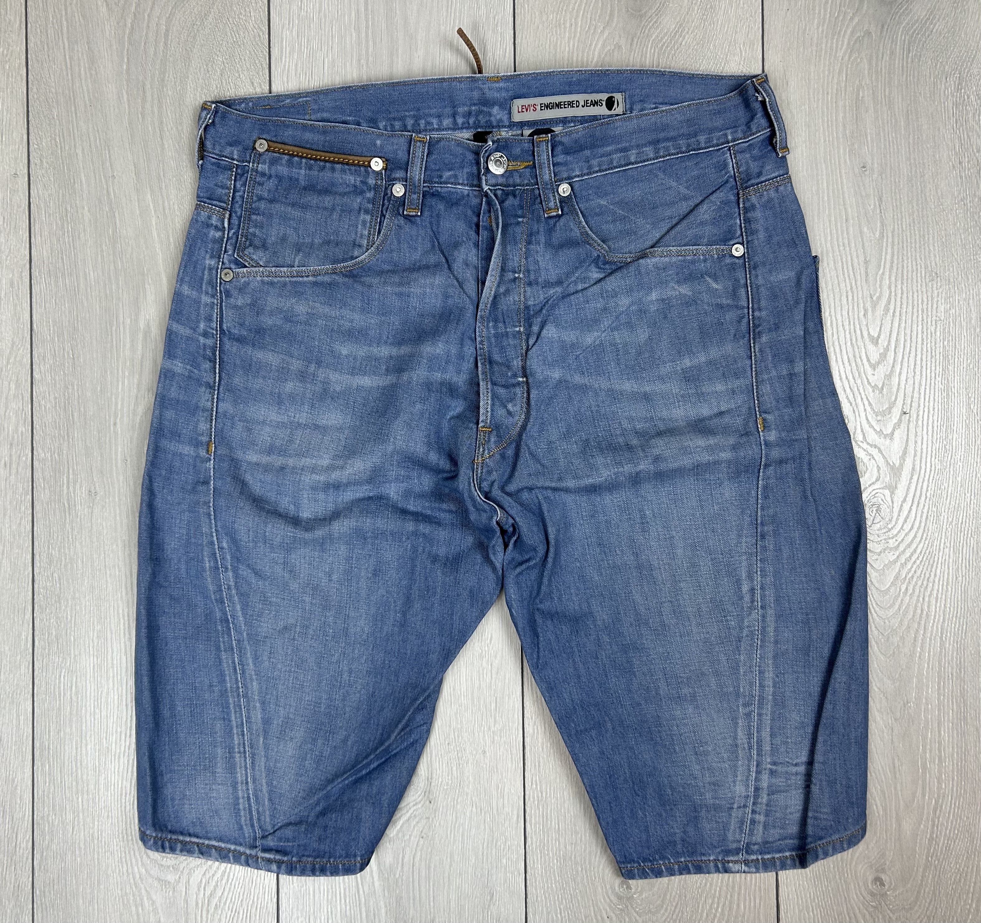 Levi's Vintage Clothing Levis Engineered Denim Shorts Buckle Back Tag Size L Blue Size US 34 / EU 50 - 4 Thumbnail