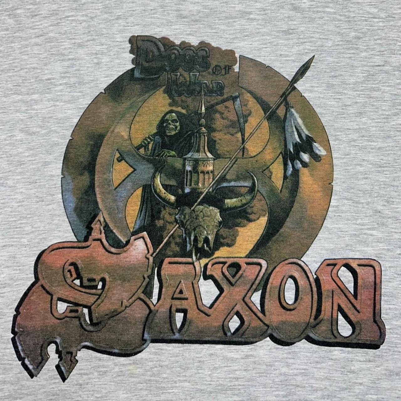 Band Tees × Hanes × Vintage Vintage Saxon Dogs of War 1995 Grunge Band Tour T-Shirt Size US XL / EU 56 / 4 - 3 Thumbnail