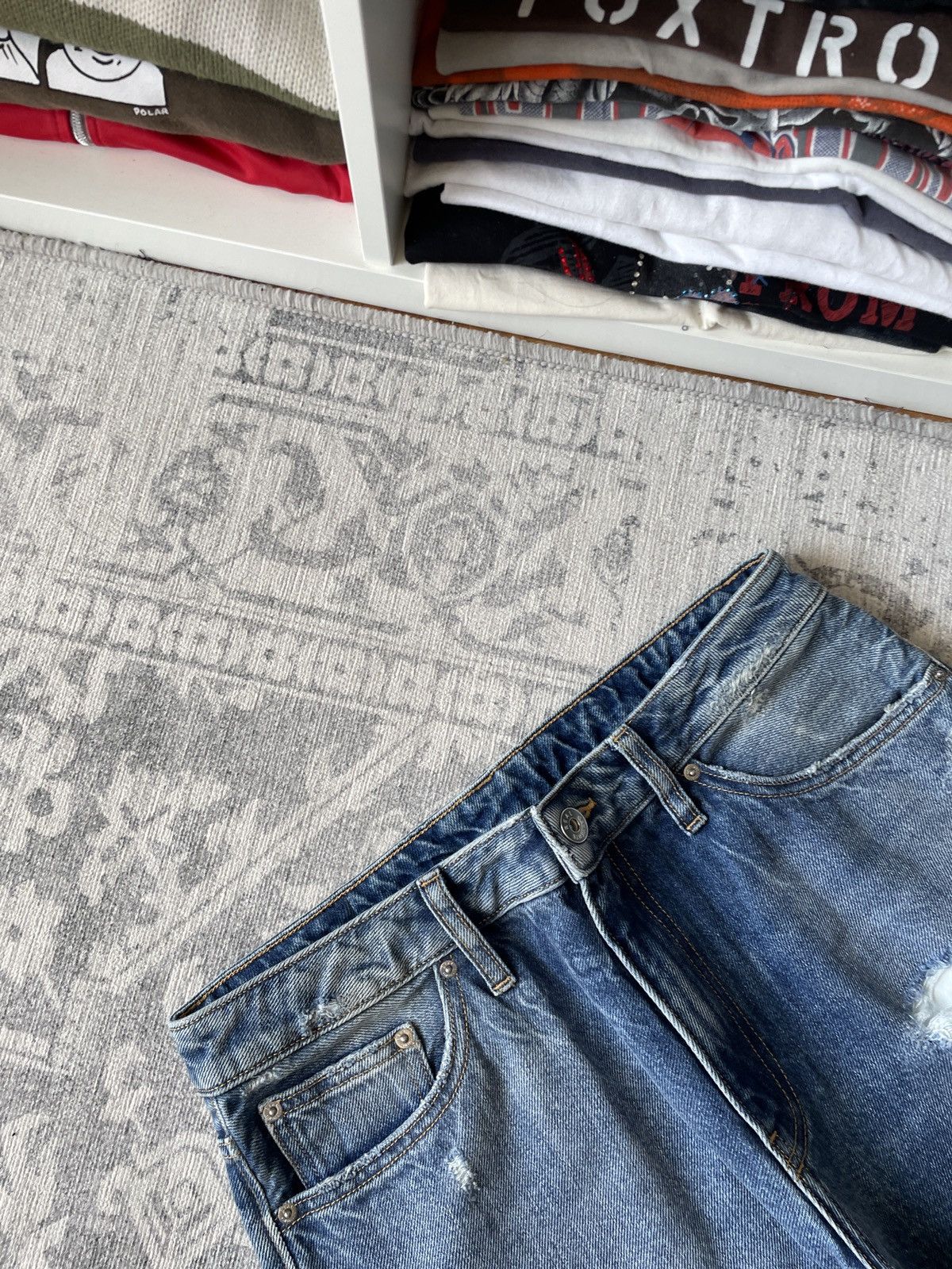 Vintage Vintage Baggy Jeans Faded Mud Washed Avant Garde Japanese Size US 32 / EU 48 - 7 Thumbnail