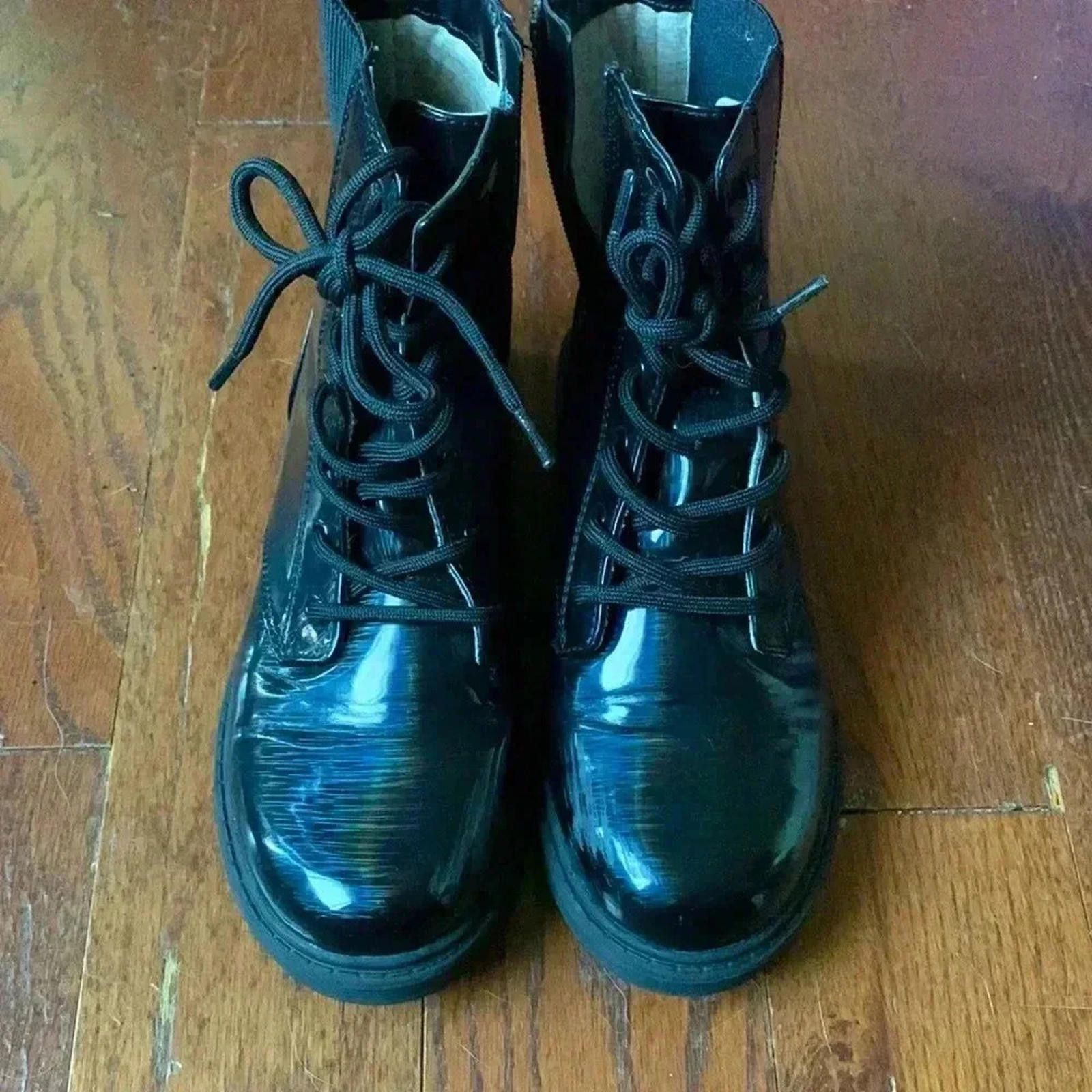 Designer Holographic black boots Size US 6 / IT 36 - 7 Thumbnail