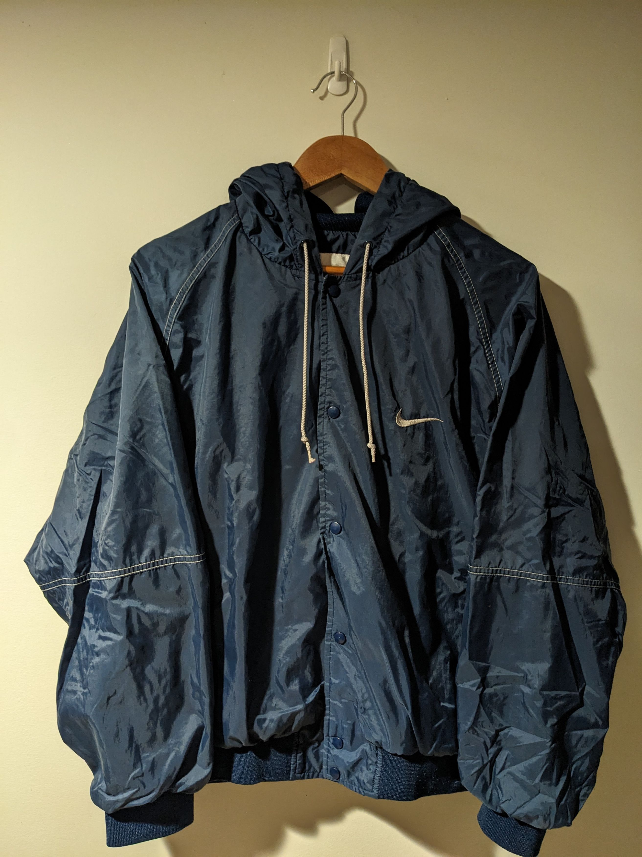 Nike × Vintage Vintage 90s Nike Spell Out Blue Medium Windbreaker Size US M / EU 48-50 / 2 - 7 Thumbnail