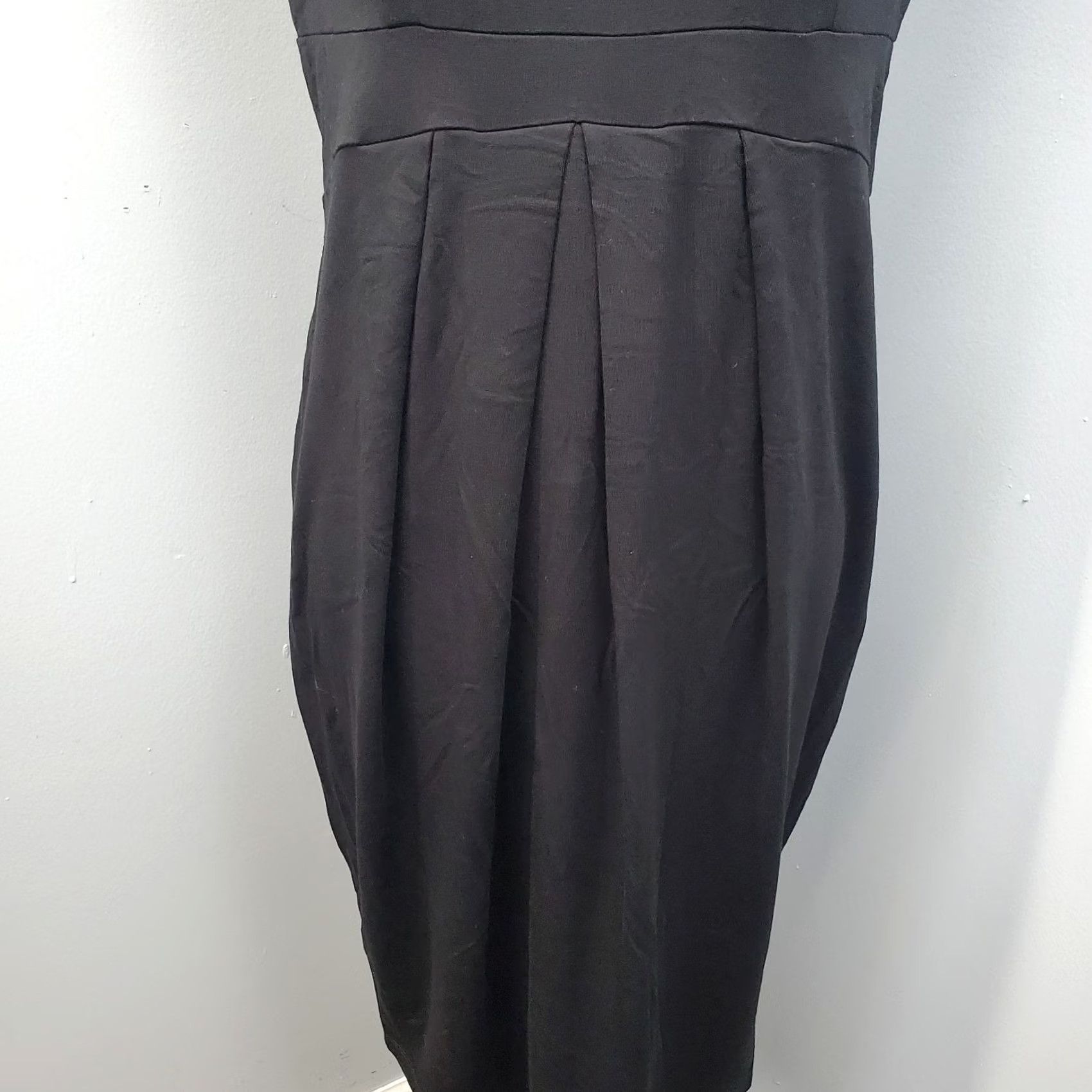 Vintage Hello Miz Midi Dress Womens Size L Black Empire Waist Pleated Sleeveless Size L / US 10 / IT 46 - 4 Thumbnail