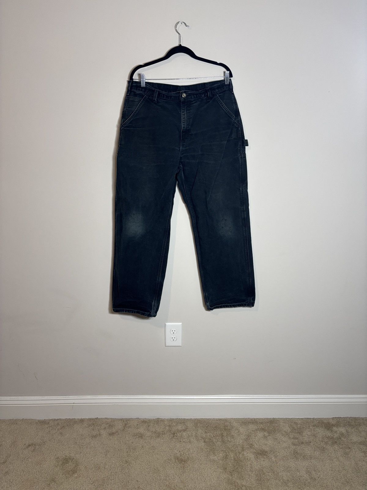 Carhartt Vintage Carhartt Carpenter Pants B11 Black Size US 35 - 1 Thumbnail