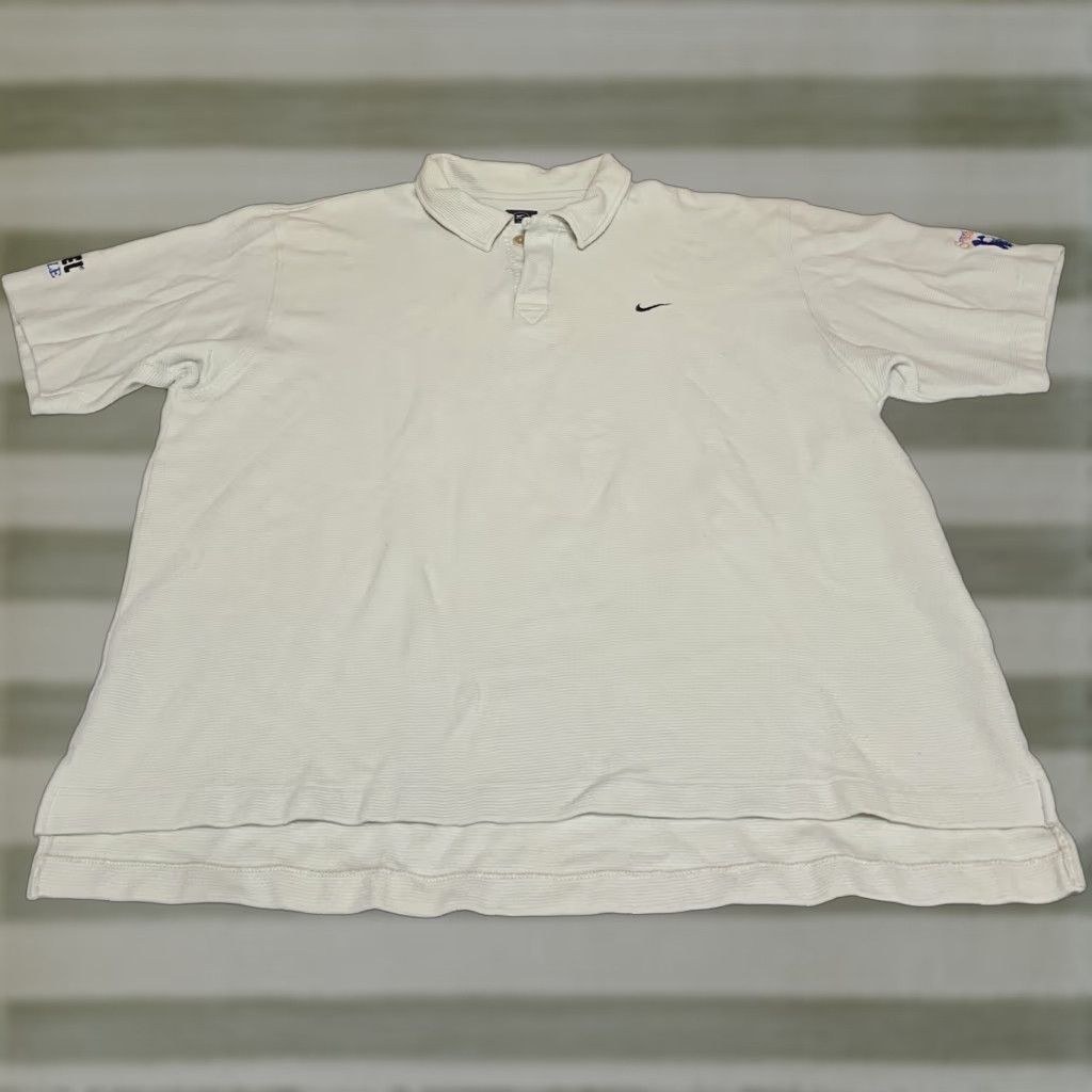 Nike VINTAGE Nike Golf Polo Shirt Mens XL 100% Cotton Steve Spurrier Alltel Scramble Ivory Size US XL / EU 56 / 4 - 1 Thumbnail