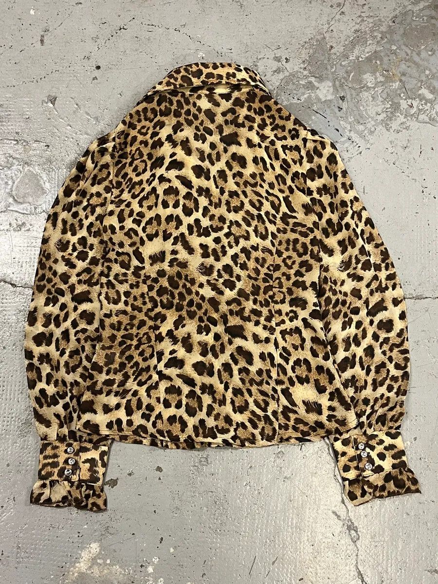 Roberto Cavalli 2000s Cavalli Leopard Print Chic Shirt Size XS / US 0-2 / IT 36-38 - 5 Thumbnail