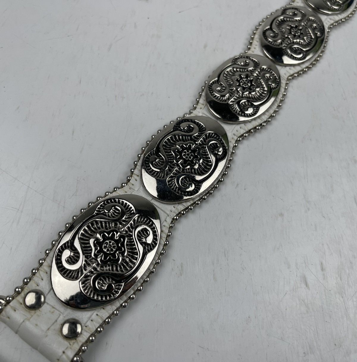 Japanese Brand rare design studded belt tc39 Size 34 - 8 Thumbnail