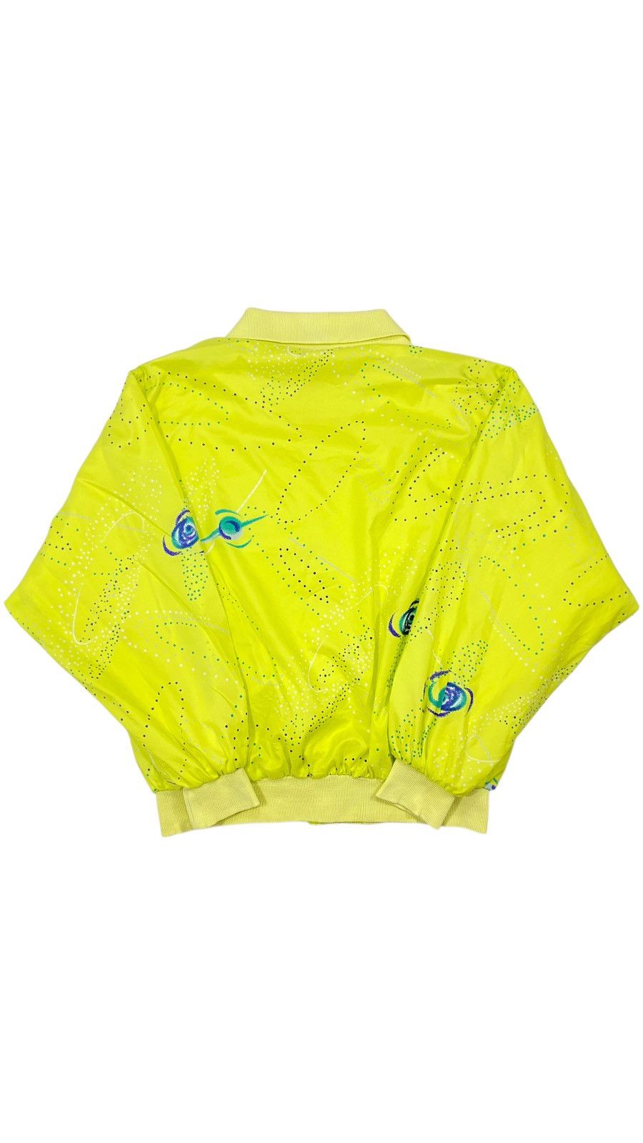 Vintage Vintage 90s White Star Bomber Track Jacket Galaxy Cosmo Rave Size XL / US 12-14 / IT 48-50 - 2 Thumbnail