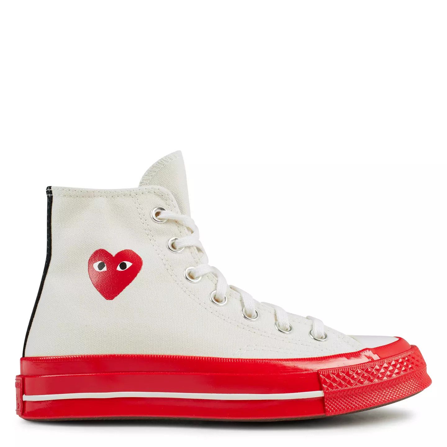 Comme des Garcons PLAY o1g2r1mq0426 Chuck Logo High Top Trainers in White Size US 7 / EU 40 - 1 Thumbnail