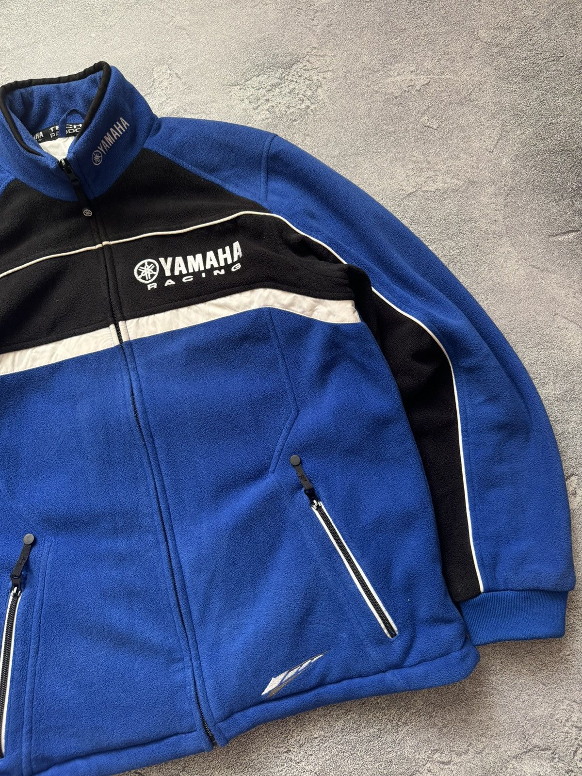 Vintage × Yamaha Yamaha L blue fleece jacket bomber zip big logo Size US L / EU 52-54 / 3 - 13 Thumbnail