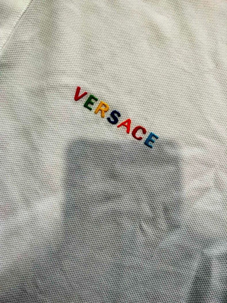 Versace Versace Letter logo print color-blocked short sleeves Size US XL / EU 56 / 4 - 2 Thumbnail
