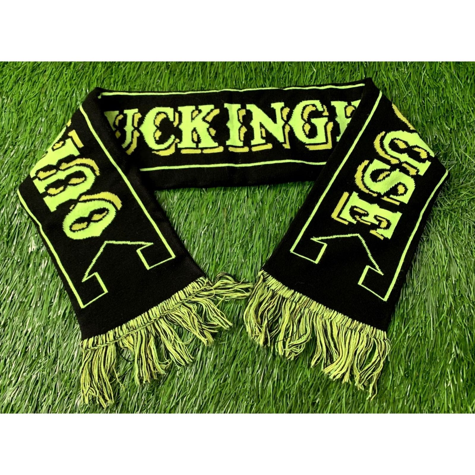 Vintage Official Product Scarf Men One Size Black Neon Acrylic Size ONE SIZE - 2 Thumbnail