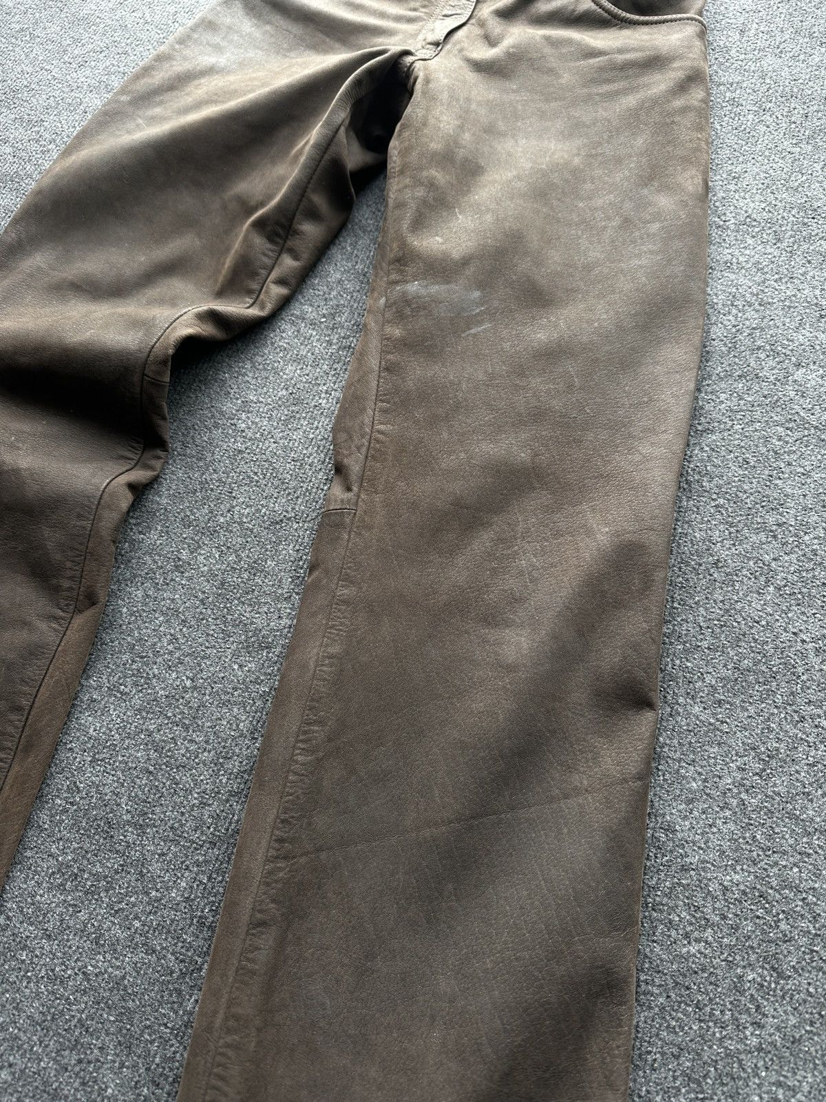Other 🚨GRAIL MEN LEATHER PANTS Y2K WESTERN MOTORCYCLE Size US 29 - 4 Thumbnail