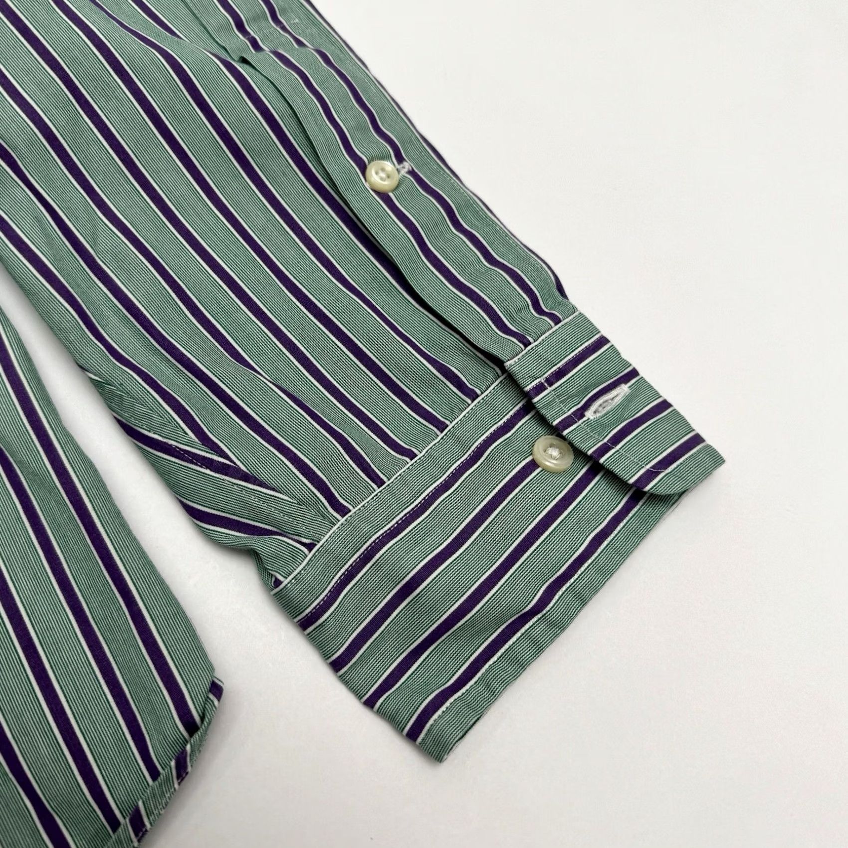 Ralph Lauren Ralph Lauren Button-Down Long Sleeve Shirt Mens Classic Fit L Green Purple Striped 16.5 Size US L / EU 52-54 / 3 - 8 Thumbnail