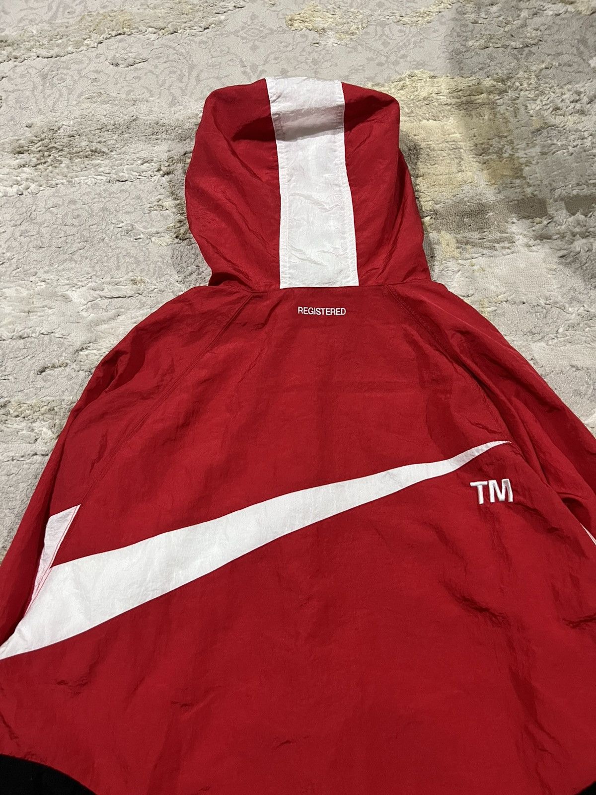 Nike × Stussy Y2K Nike Sportswear Big Swoosh Logo Woven Lined Zip Jacket Size US L / EU 52-54 / 3 - 6 Thumbnail