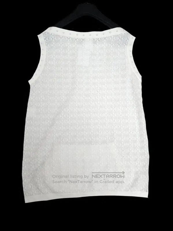 Chanel Chanel White Cotton Short Sleeve Top . Size L / US 10 / IT 46 - 2 Thumbnail