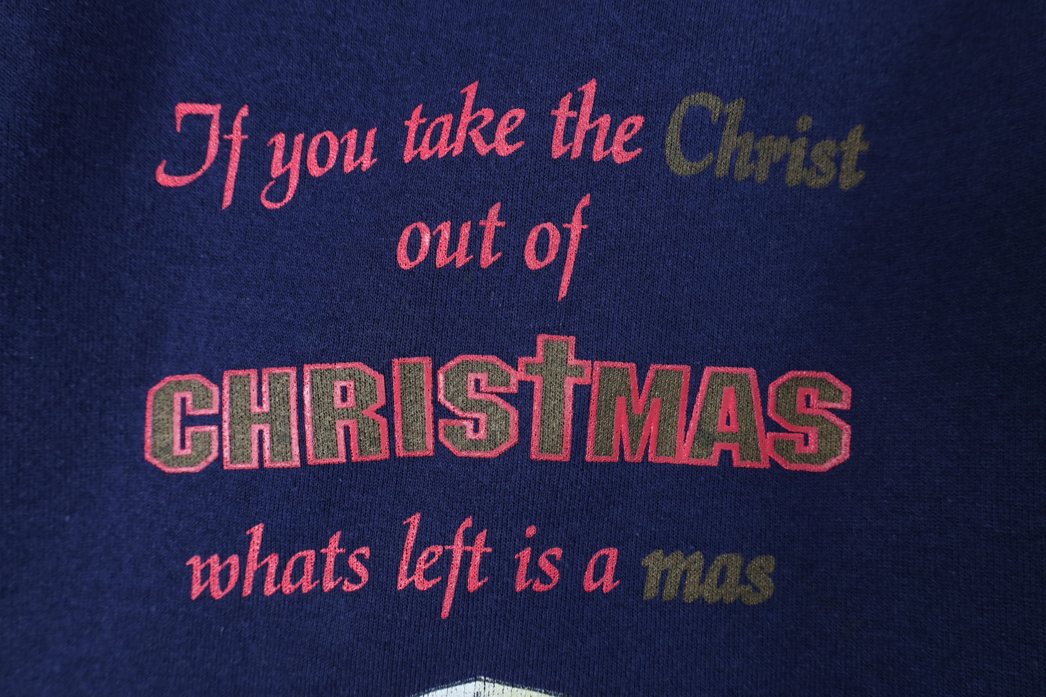 Vintage Vintage 90s Christ Christmas Christian Crewneck Sweatshirt Size XL / US 12-14 / IT 48-50 - 5 Thumbnail