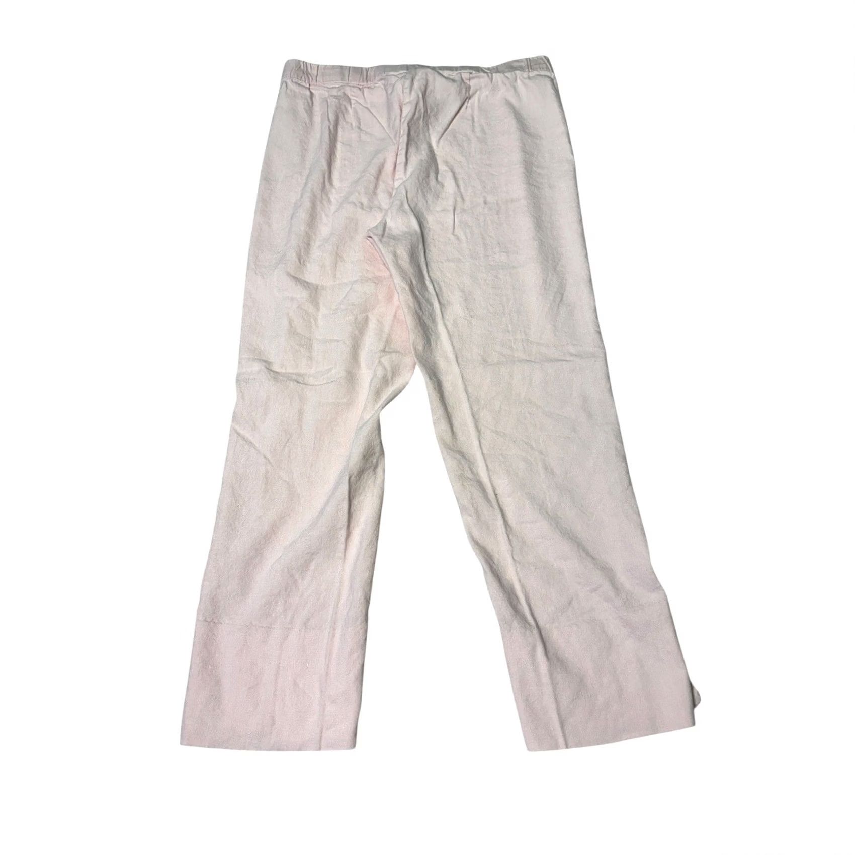 J. Jill J. Jill Linen Stretch Pink Straight Leg Elastic Waist Pants Womens Regular M Inseam 24 Spring Summer Cit Shirt? Size 32" / US 10 / IT 46 - 5 Thumbnail