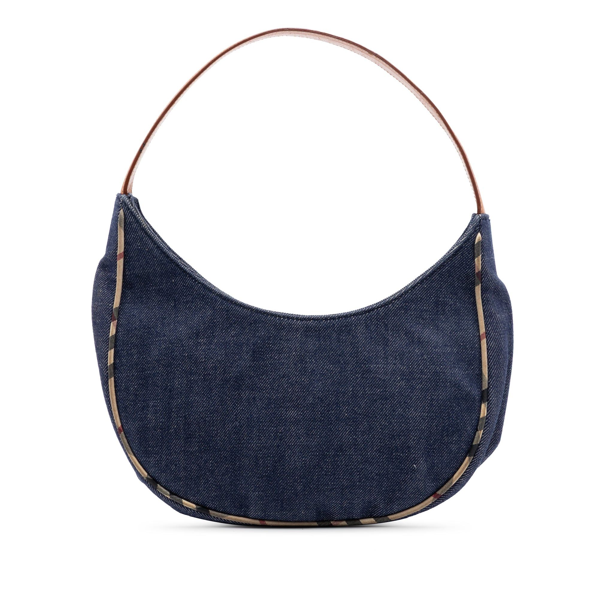 Burberry House Check Trimmed Denim Shoulder Bag Size ONE SIZE - 1 Thumbnail