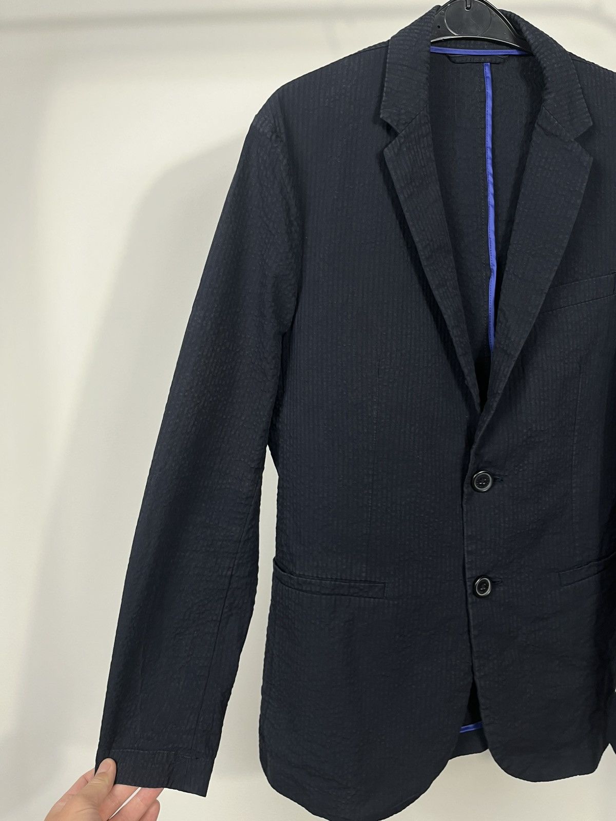 Armani Exchange Armani Exchange Navy Blazer M 180/96Y Textured Lightweight Size US M / EU 48-50 / 2 - 3 Thumbnail