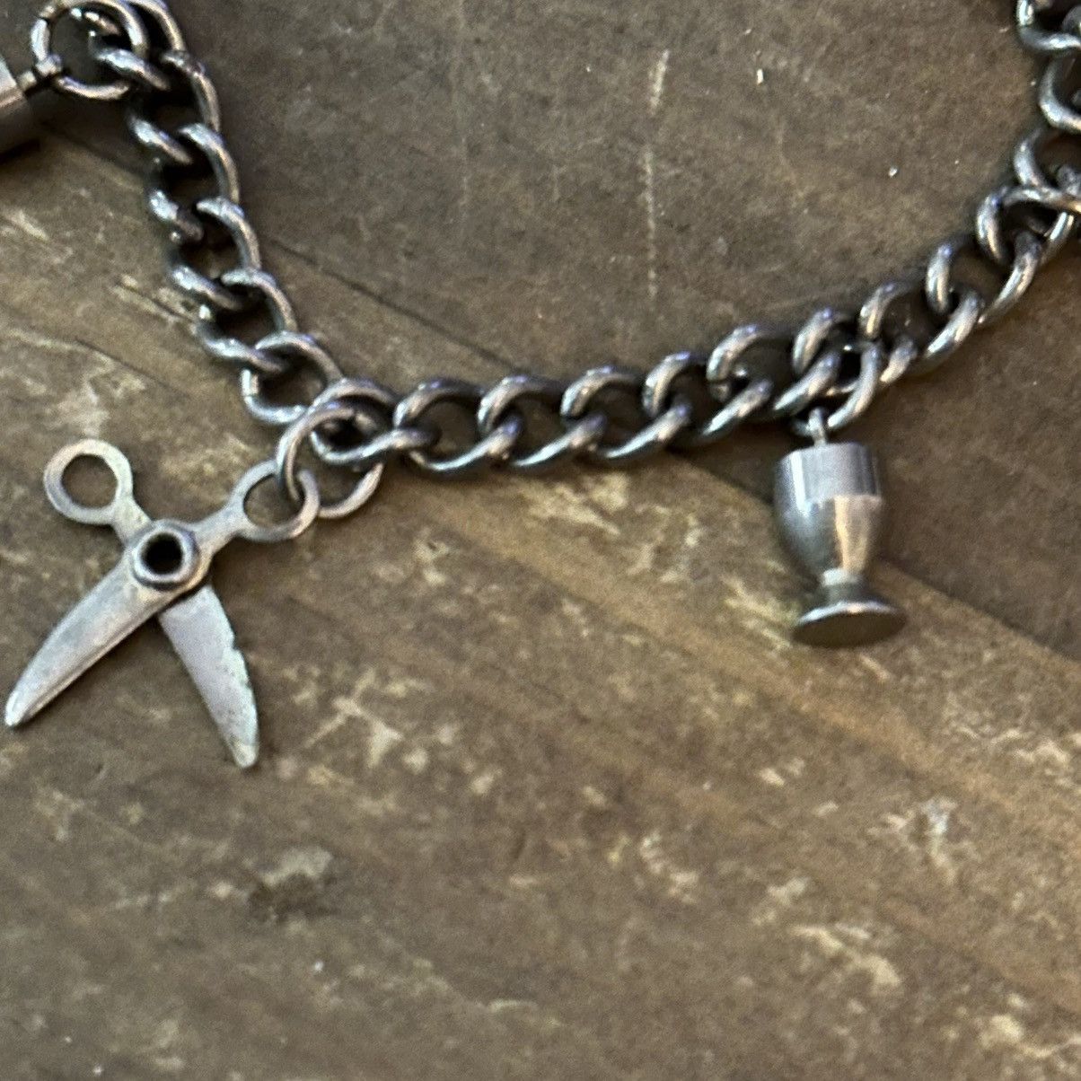 Vintage Vintage silver tone charm bracelet Size ONE SIZE - 3 Thumbnail