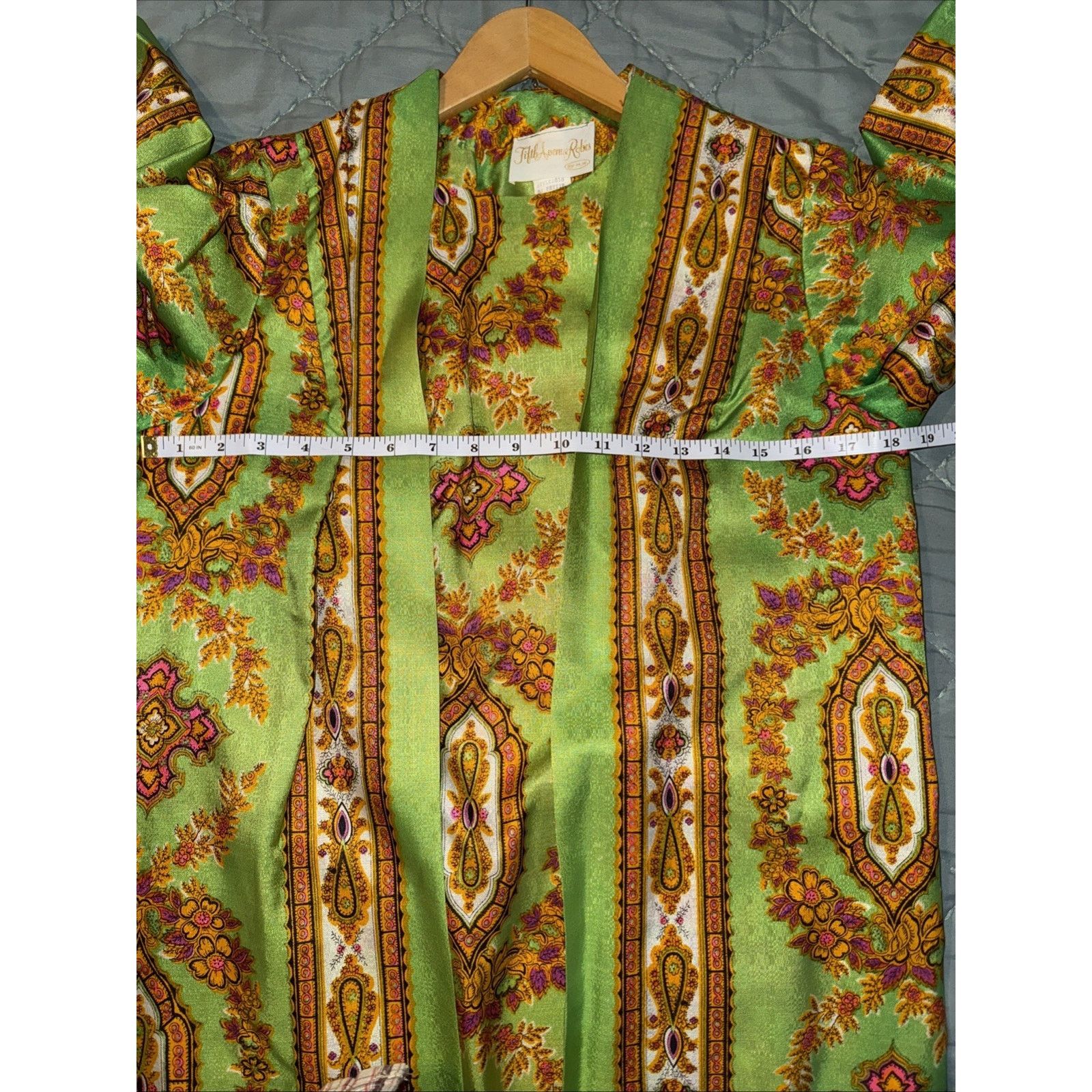 Saks Fifth Avenue Vintage 1960’s Fifth Avenue Robes By M.W. -Green Long Robe Size S / US 4 / IT 40 - 10 Thumbnail