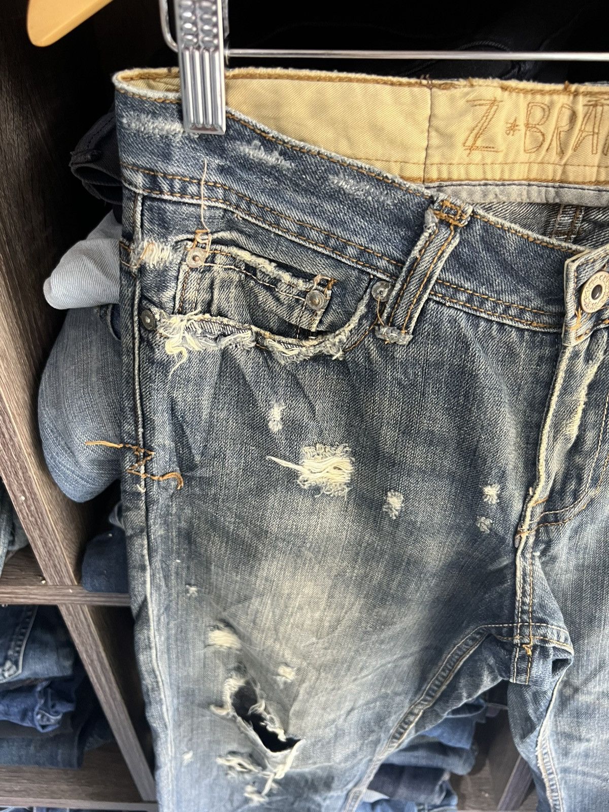 Z Brand 🔥Vintage Z Brand Distressed Denim Size US 31 - 7 Thumbnail