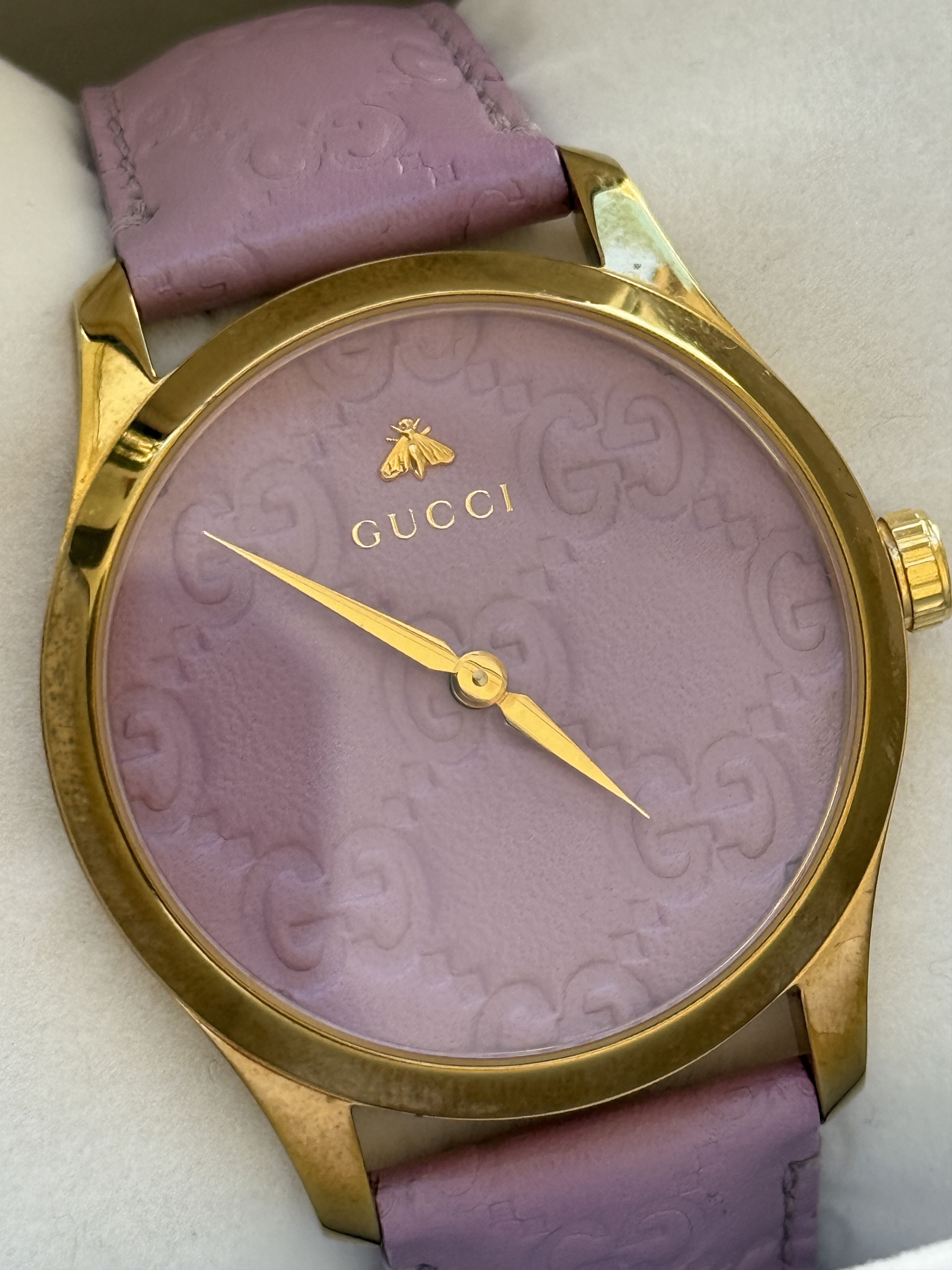 Gucci Gucci Women's G-Timeless Watch pink 38mm Leather Quartz Size ONE SIZE - 4 Thumbnail