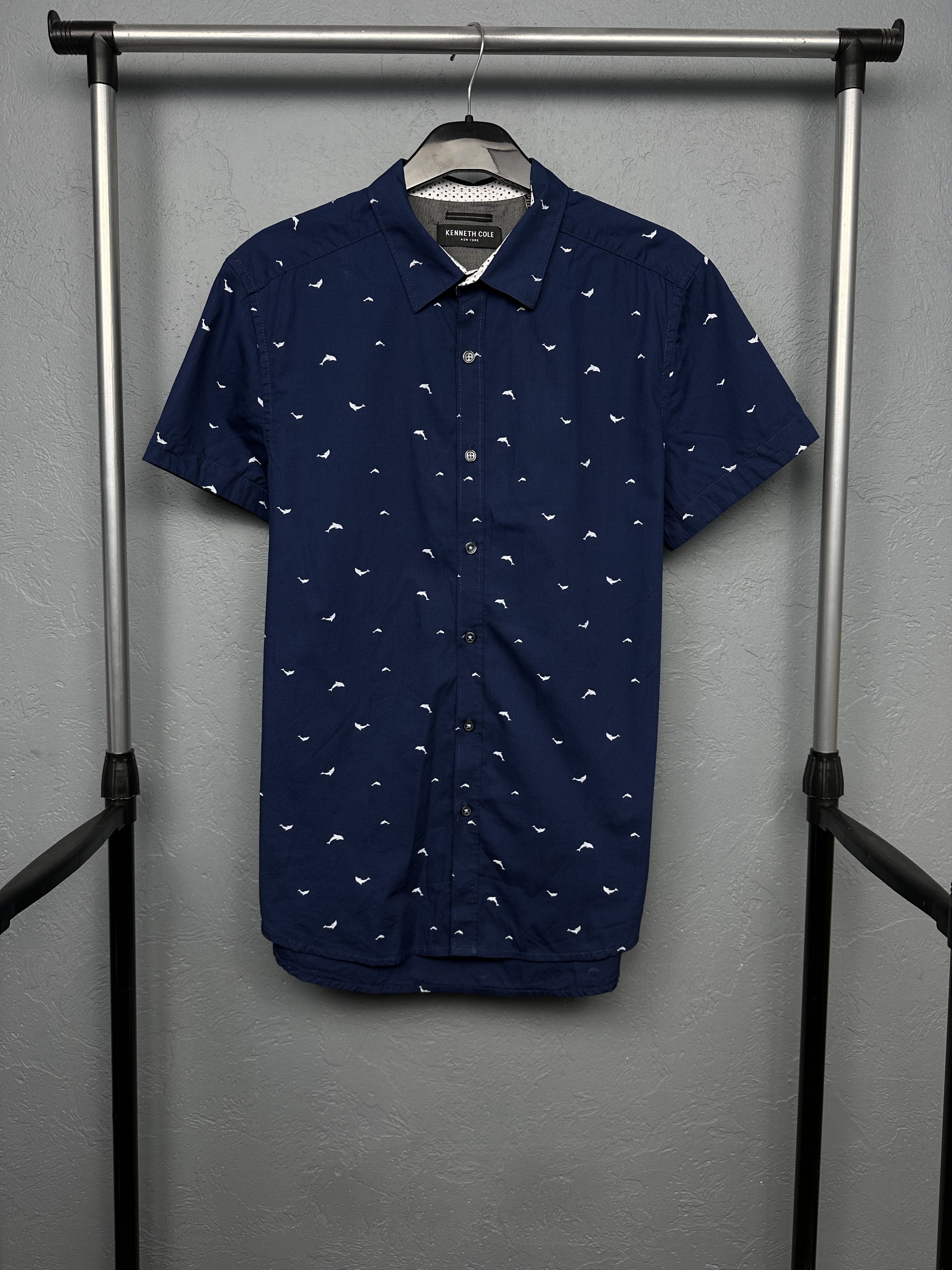 Kenneth Cole Kenneth Cole Mens Hawaiian Short Sleeve Shirt Size US M / EU 48-50 / 2 - 1 Thumbnail