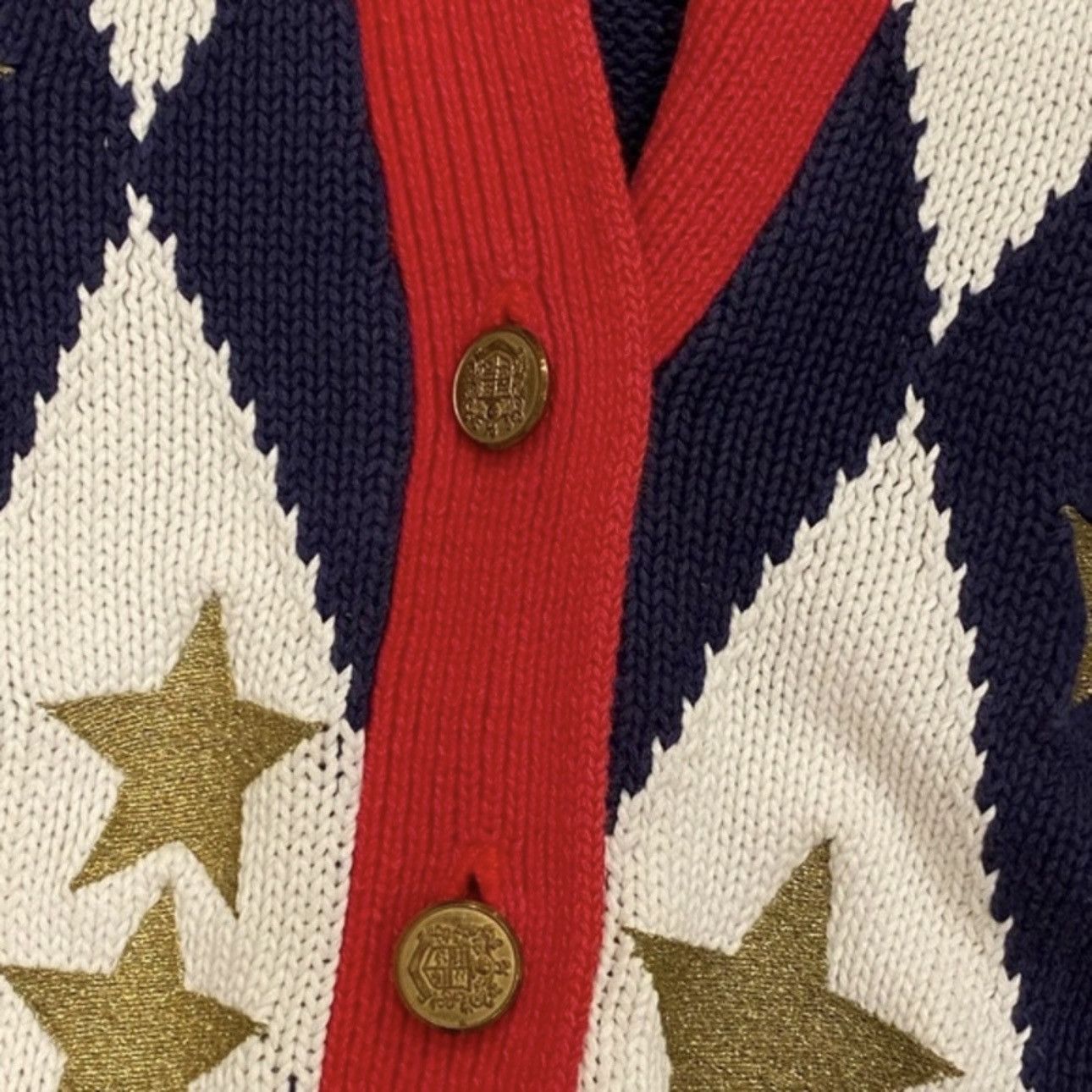 Vintage Vintage Argyle Flag Sweater USA Oversized Cardigan S Size S / US 4 / IT 40 - 6 Thumbnail