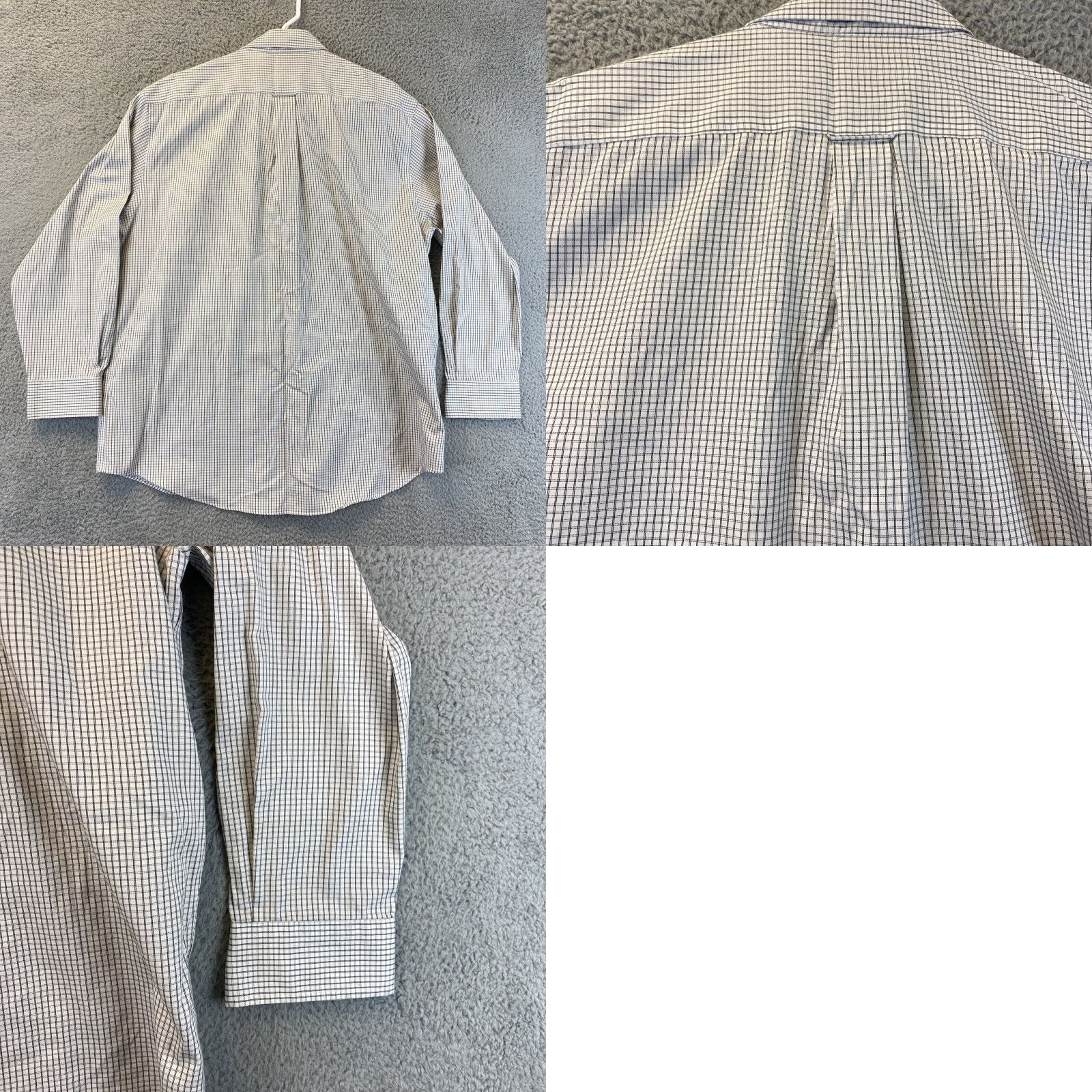 Croft & Barrow Croft & Barrow Dress Shirt Mens 17 32/33 Gray Checkered Easy Care Classic /72-18 Blue Multicolor 32/33 Sleeve Men Size 46R - 8 Thumbnail