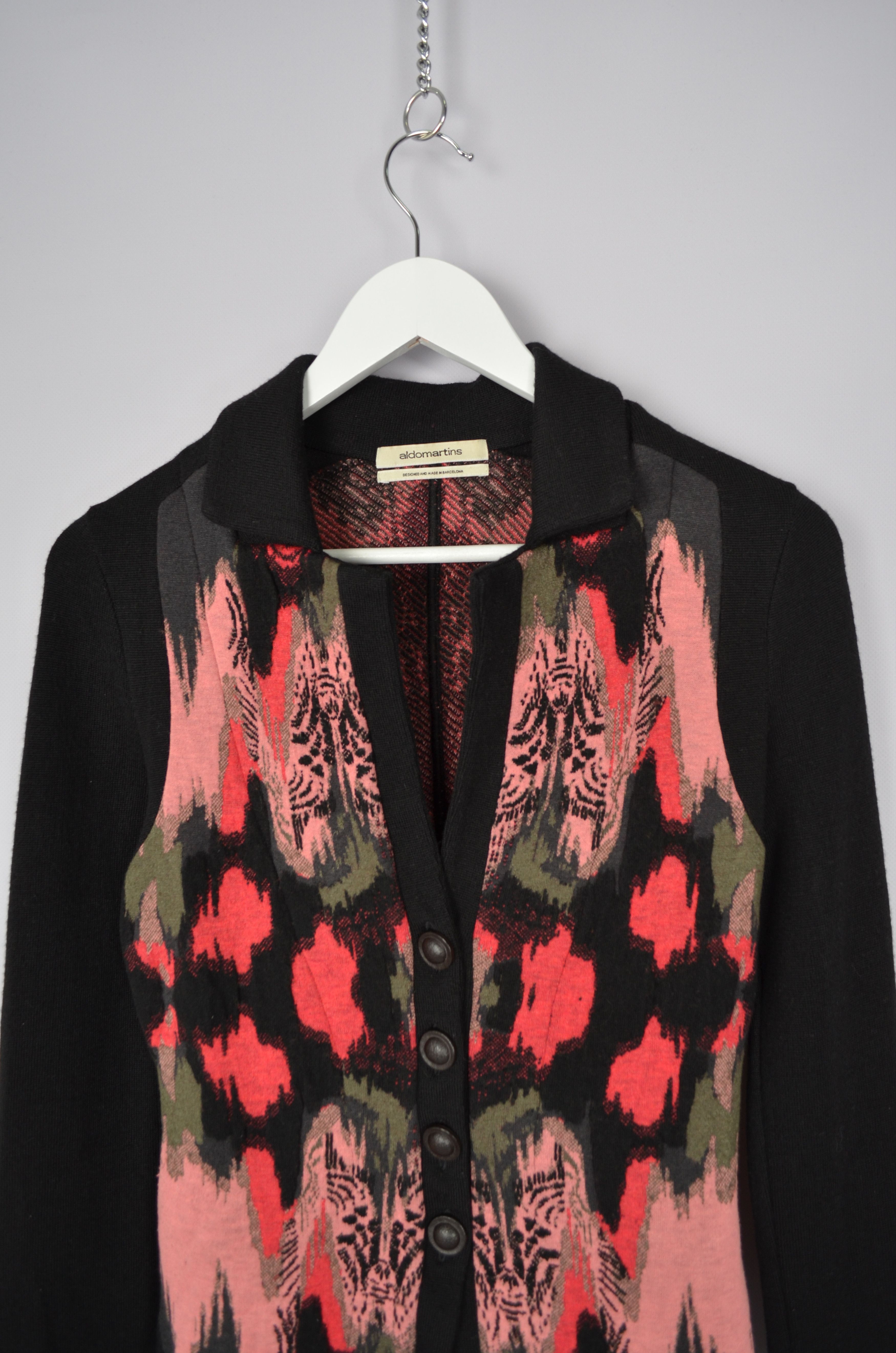 Aldo × Designer Aldomartins Multicolored Patterned Cardigan Sweater US4/UK8 Size S / US 4 / IT 40 - 2 Thumbnail