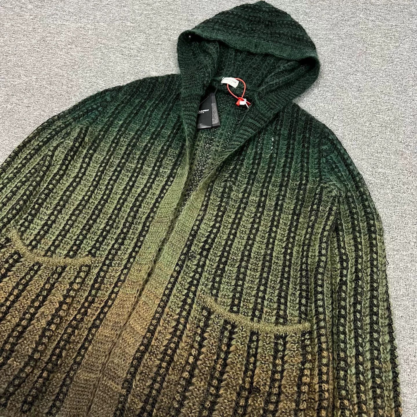 Saint Laurent Paris Saint Laurent Gradient Hooded Knit Cardigan Size M / US 6-8 / IT 42-44 - 1 Thumbnail