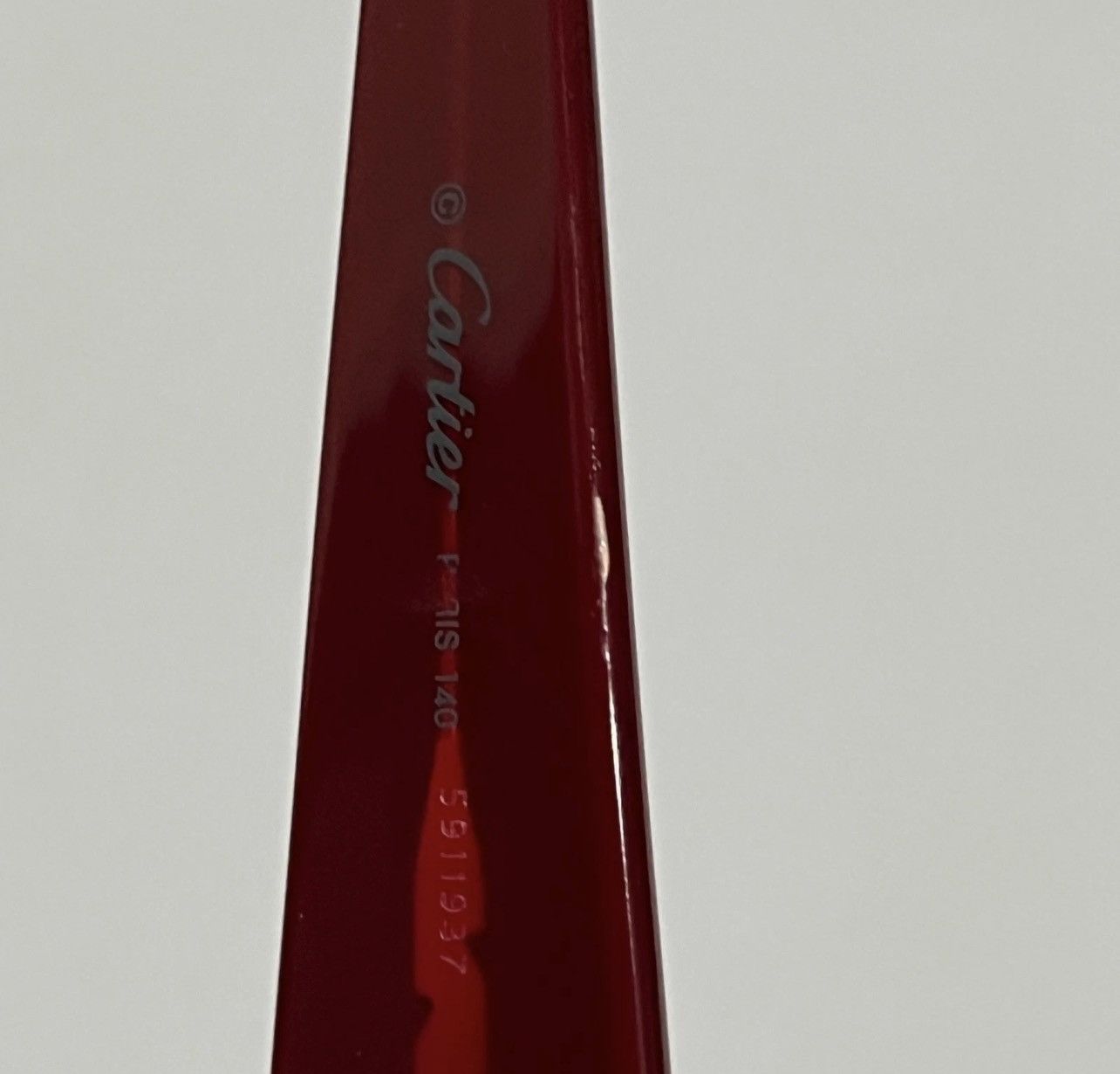 Cartier Cartier Paris Maroon Gradient Full Rim Cat-Eye Sunglasses Size ONE SIZE - 8 Thumbnail