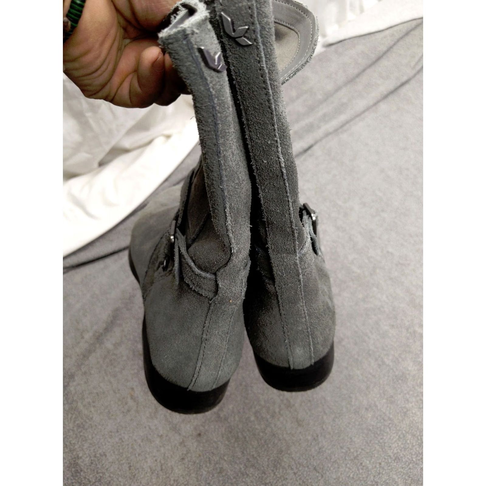 Ugg UGG Koolaburra Womens 11 Boots Mid-Calf Straps Zip Biker Riding Black Suede 90s? No (adjusted) Size US 11 / IT 41 - 7 Thumbnail