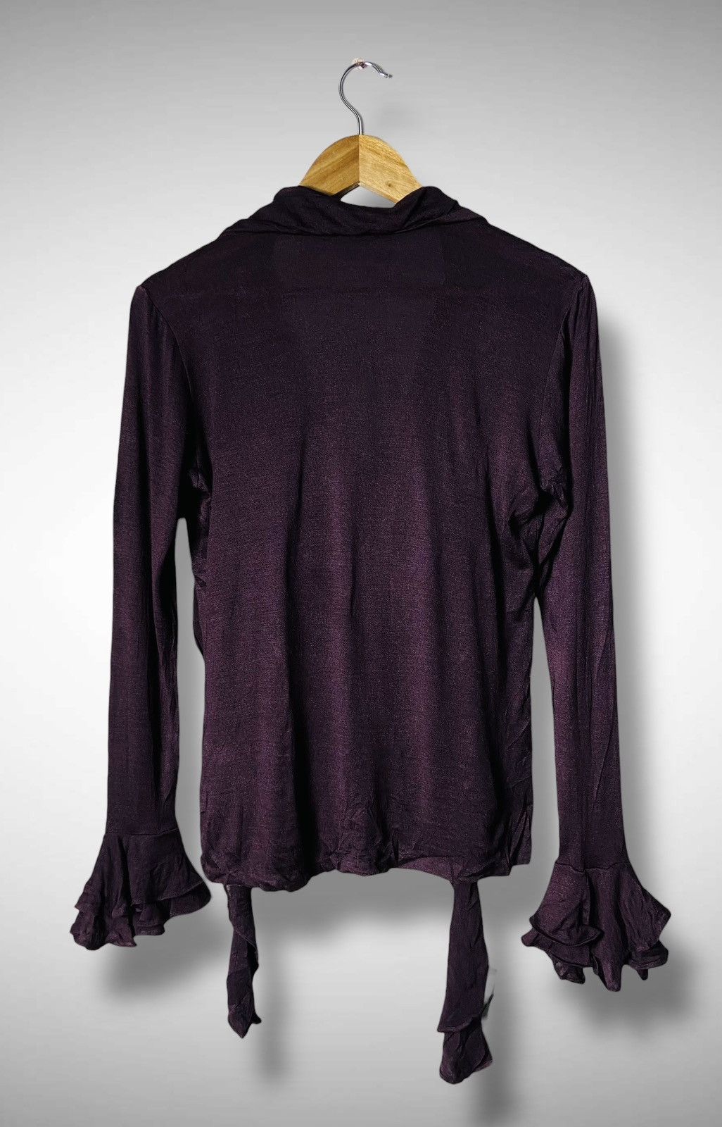 Ralph Lauren Vintage Ralph Lauren “Whimsigoth” Silk Ruffle Knit Cardigan Size S / US 4 / IT 40 - 3 Thumbnail