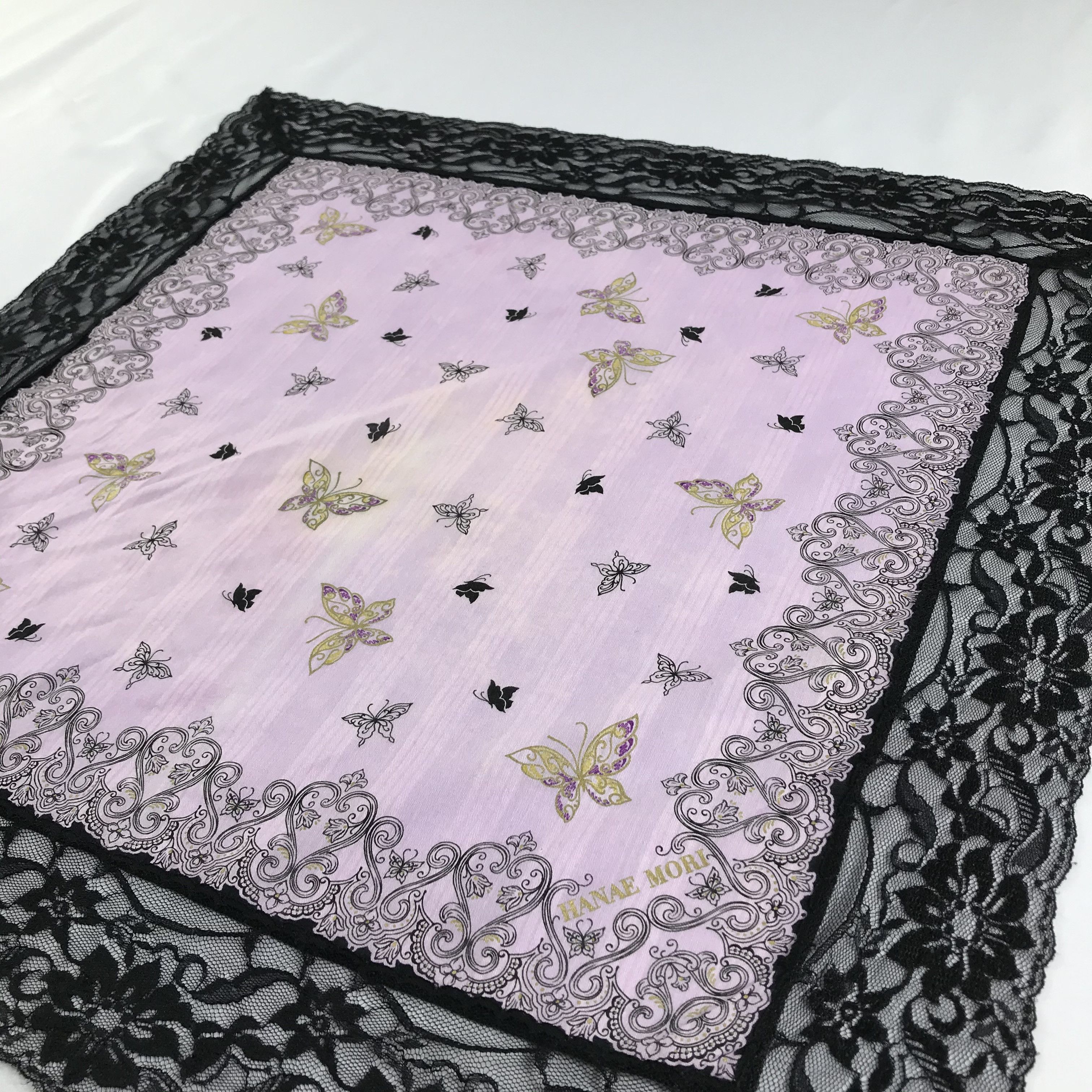 Hanae Mori Hanae Mori Laces Handkerchief Neckerchief Bandana H1042 Size ONE SIZE - 4 Thumbnail