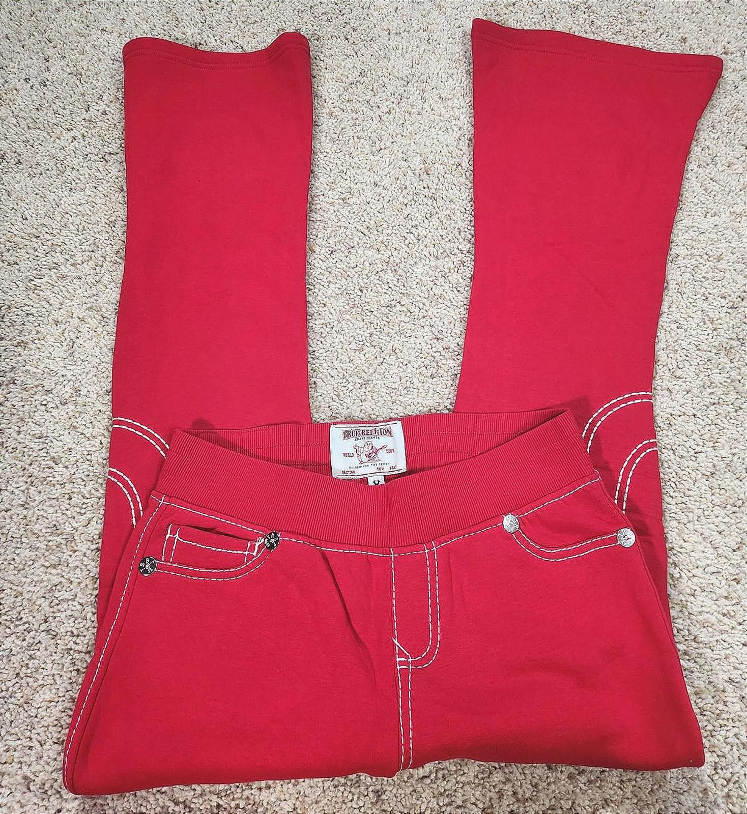 True Religion NEW True Religion Pull-On Flare Jeans Red Anniversary Small Size 28" / US 6 / IT 42 - 1 Thumbnail