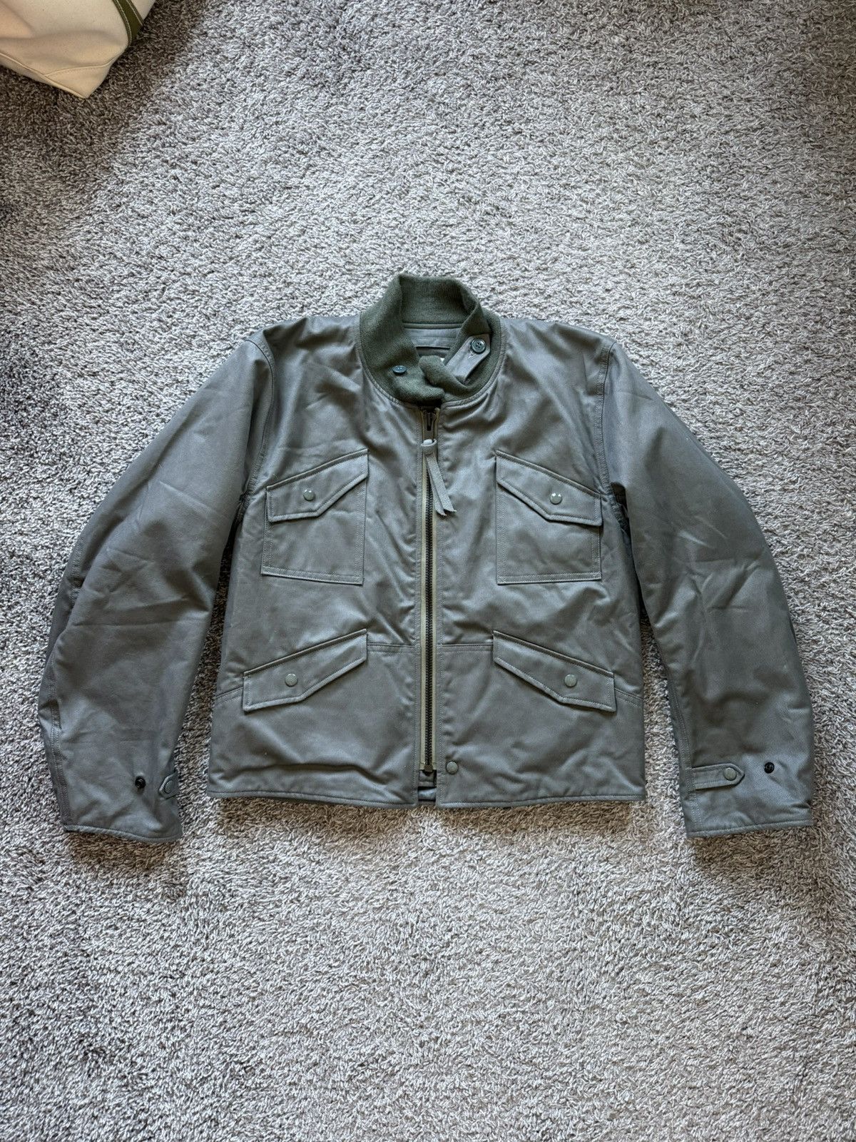 The Real McCoy's CWU-7/P Sage Green Bomber Jacket Large L