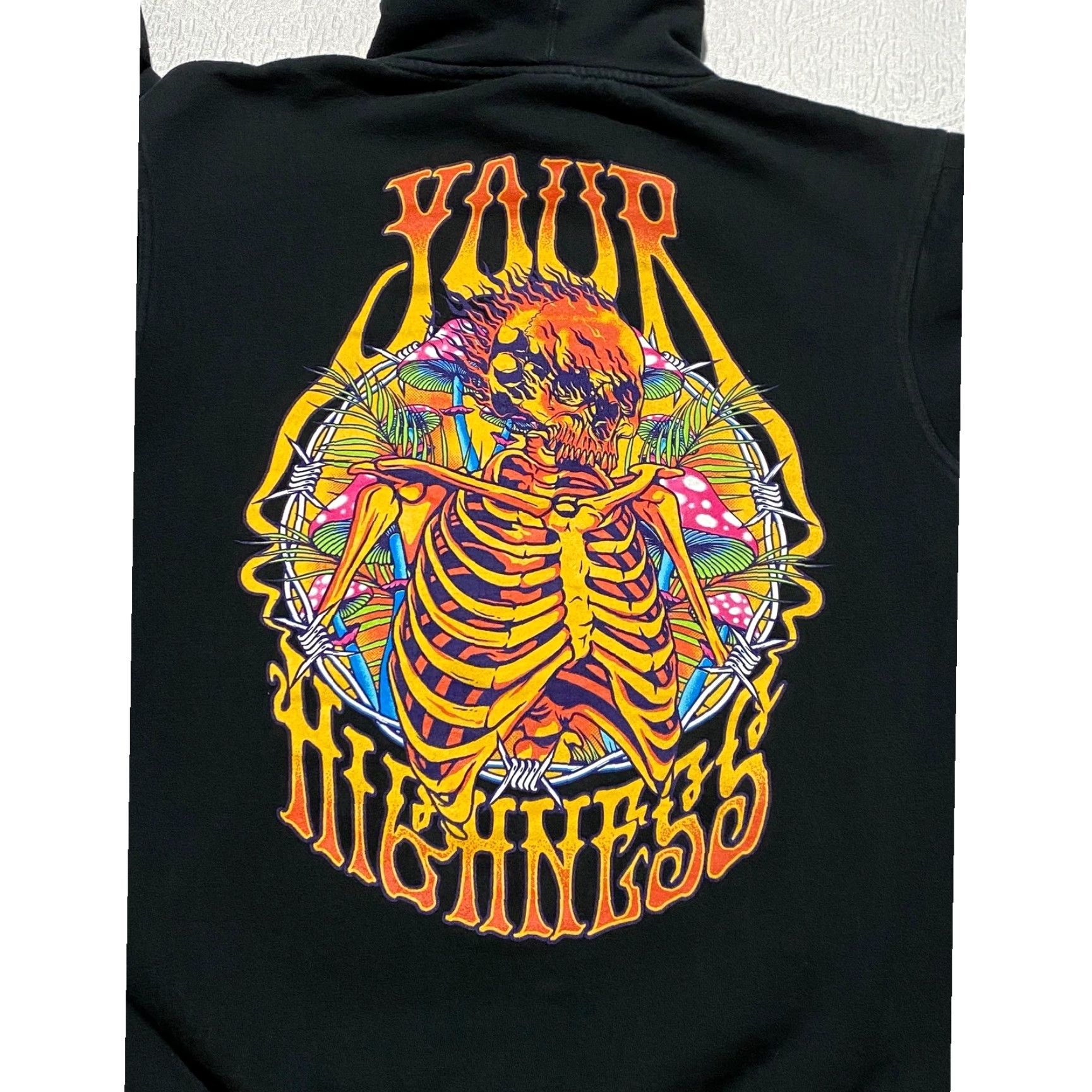 Vintage VINTAGE Your Highness Pullover Hoodie Black Graphic Print Hooded Pockets Long Sleeve Mall? Size US M / EU 48-50 / 2 - 3 Thumbnail