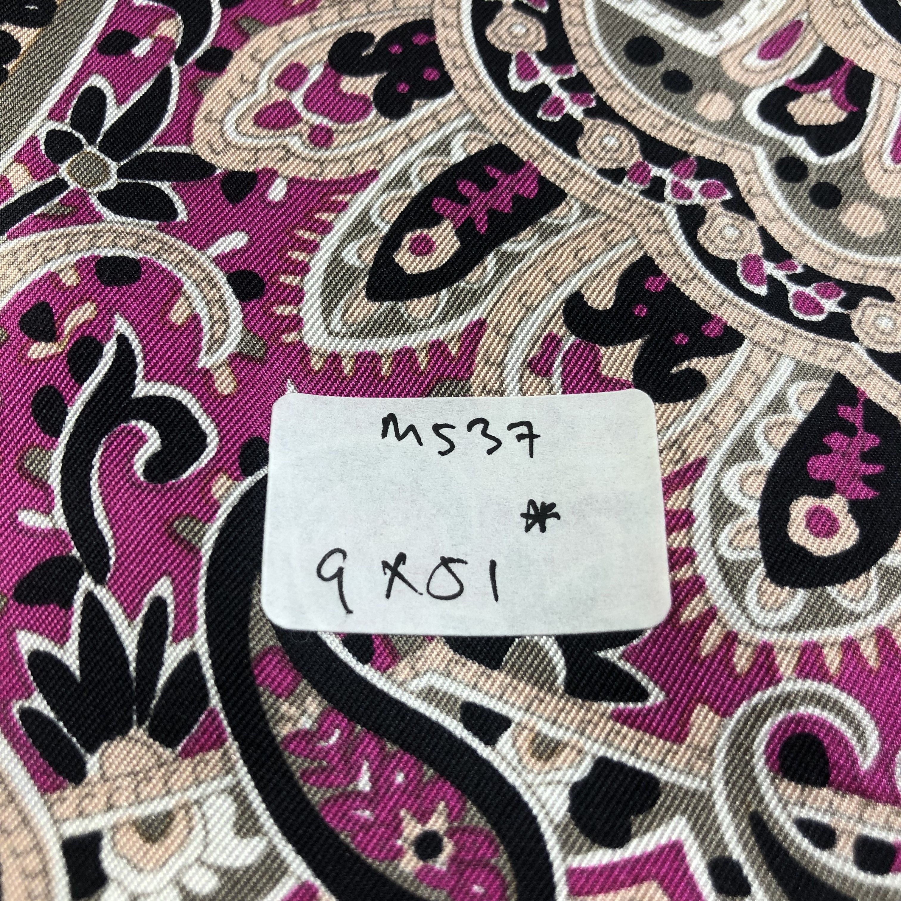 Vintage Luxury Paisley Design Silk Stole Silk Scarf M537 Size ONE SIZE - 6 Thumbnail